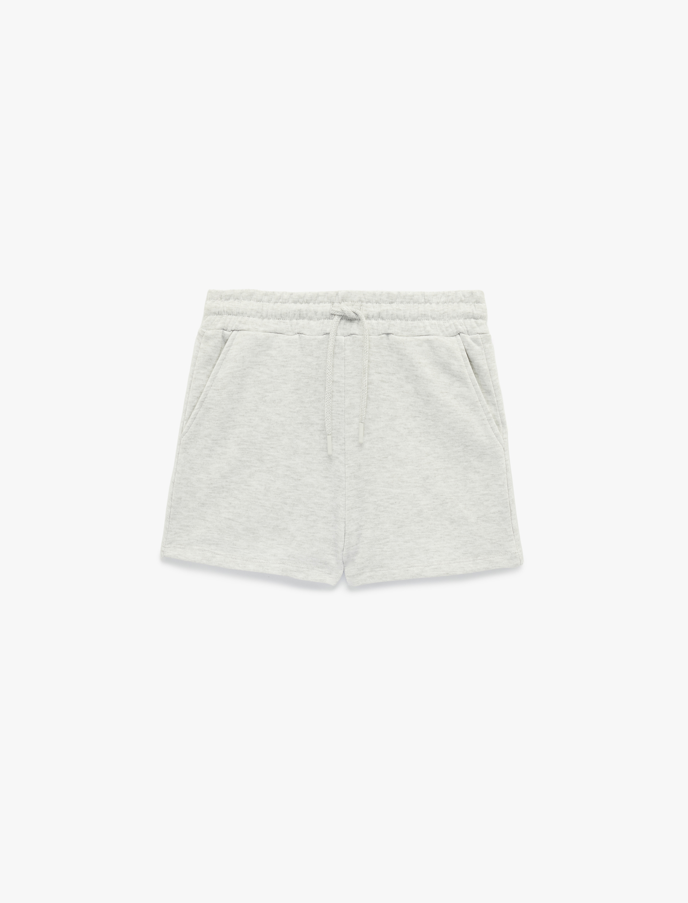   Pamuklu Cepli Beli Bağcıklı Mini Şort