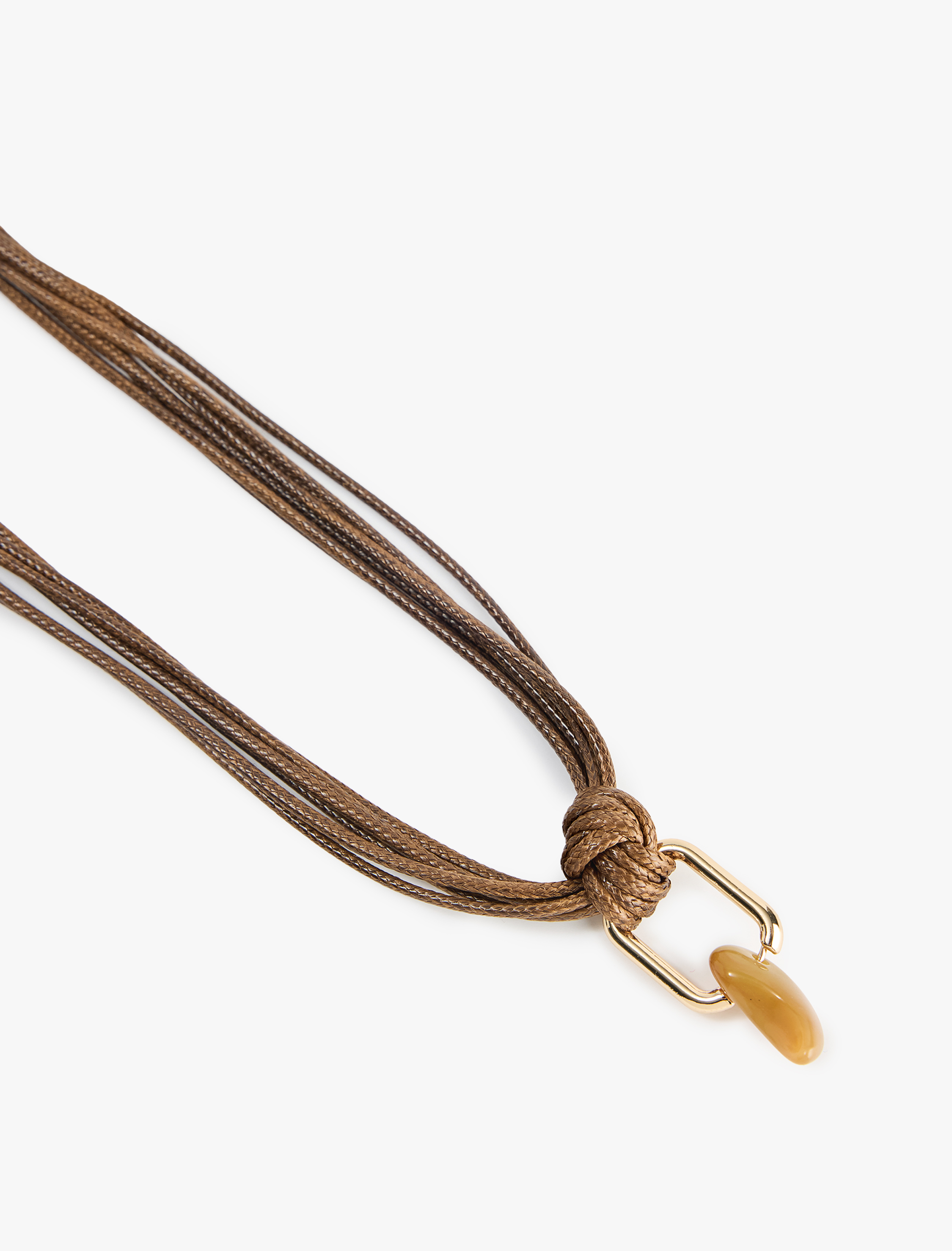  Kadın Boncuk Detaylı İpli Kolye