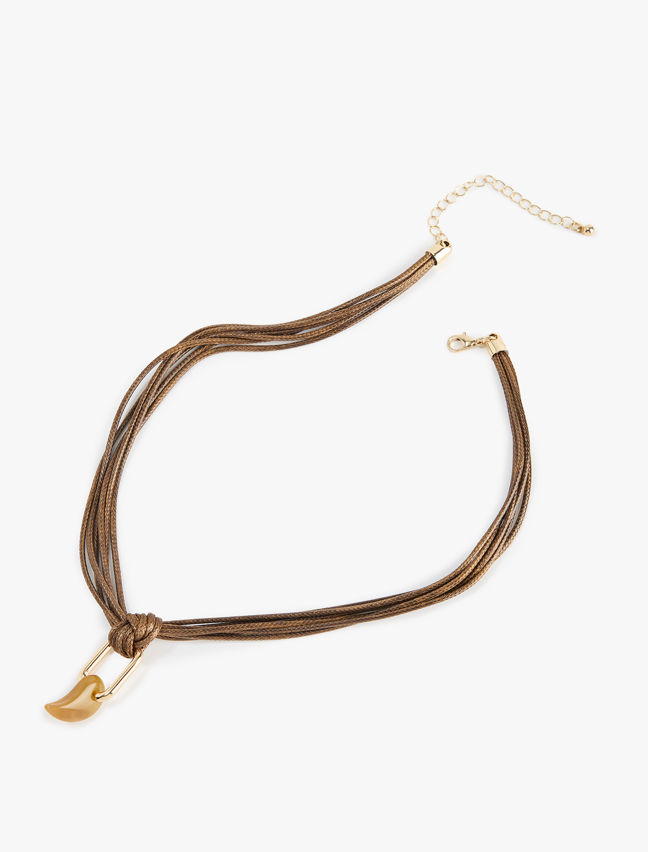  Kadın Boncuk Detaylı İpli Kolye