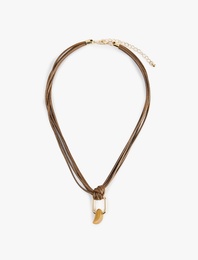 Boncuk Detaylı İpli Kolye