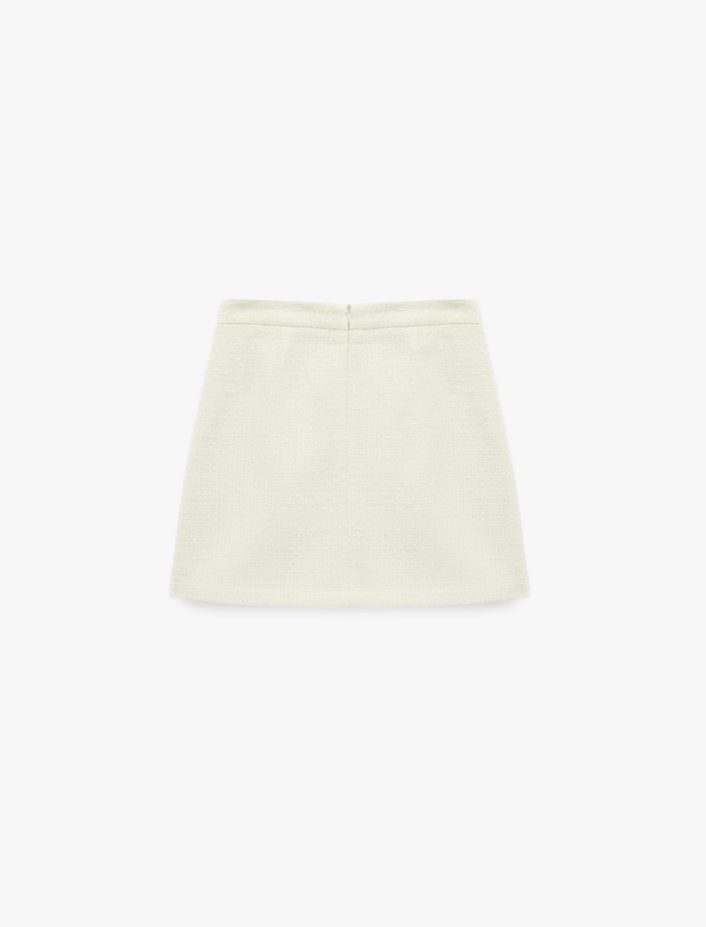   Normal Bel Rahat Kalıp Metal Aksesuarlı Mini A Kesim Etek