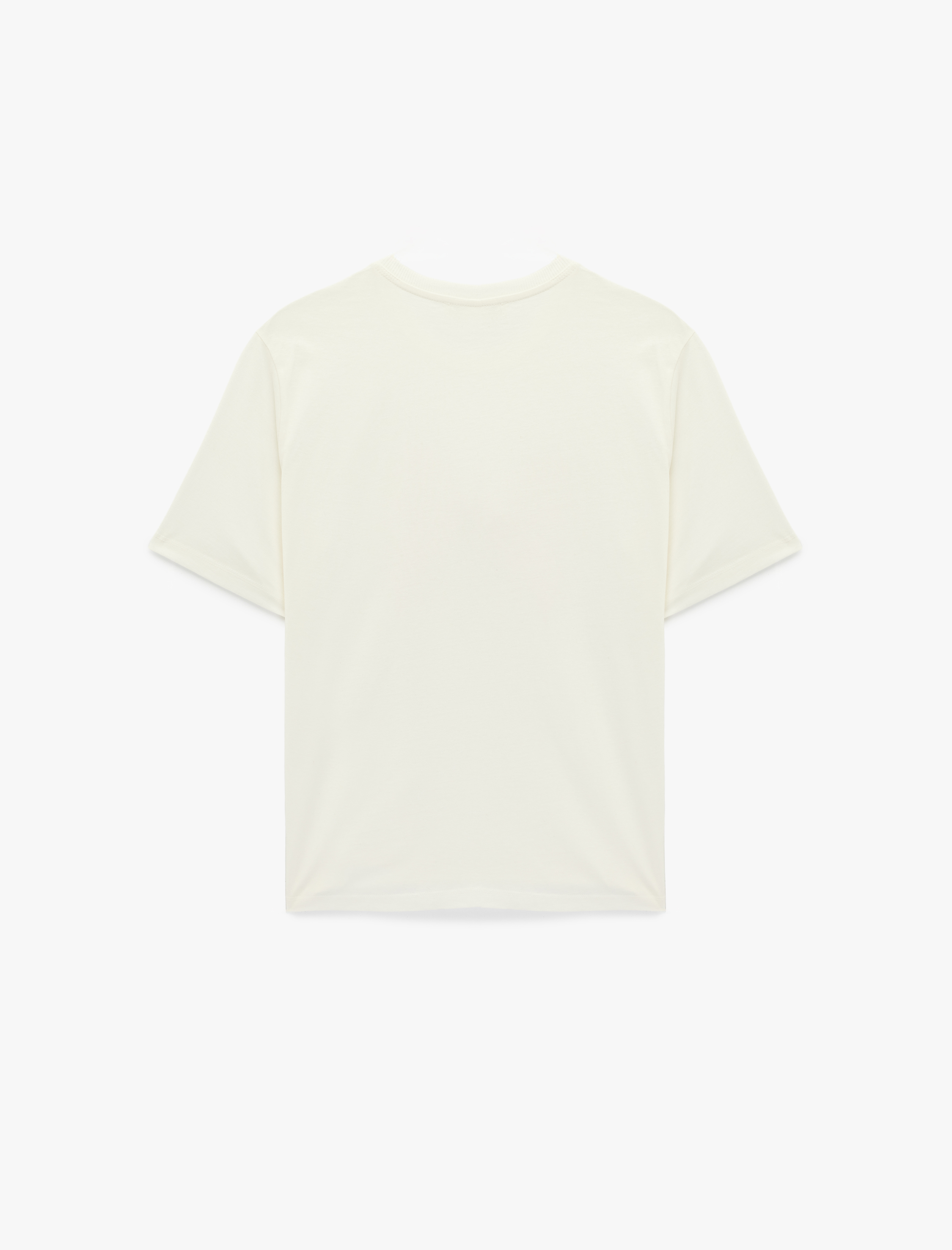   Pamuklu Kısa Kollu Bisiklet Yaka Fiyonk Aplike Detaylı Tişört