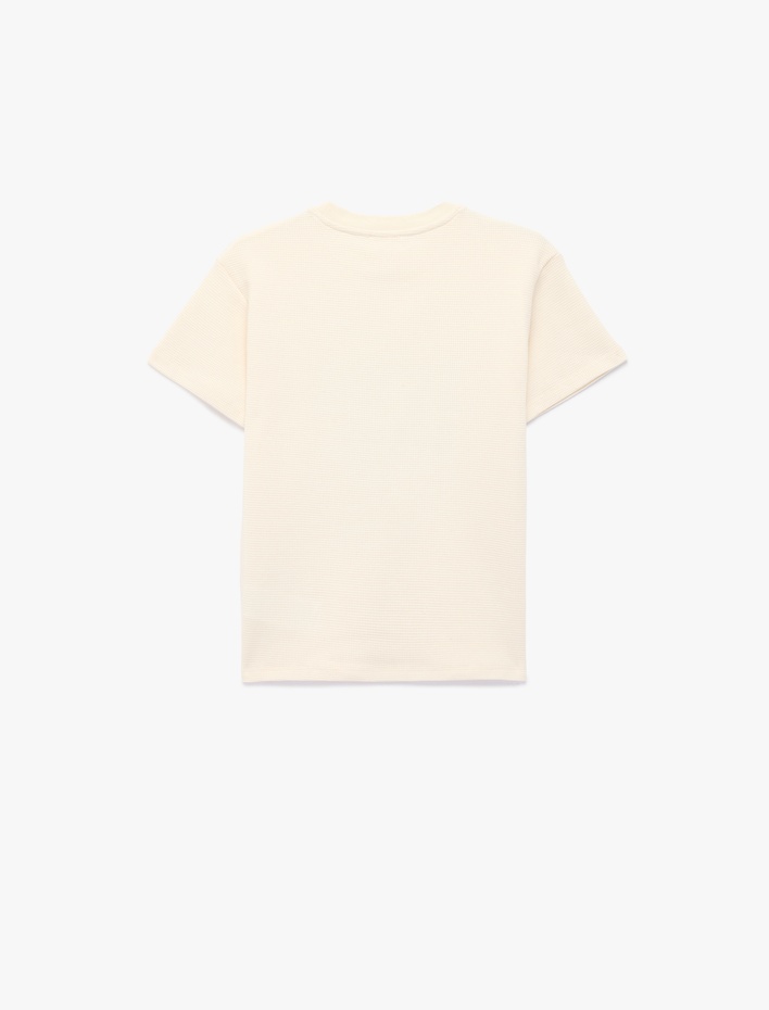 Erkek Çocuk Baskılı Kısa Kollu Bisiklet Yaka Pamuklu Tişört