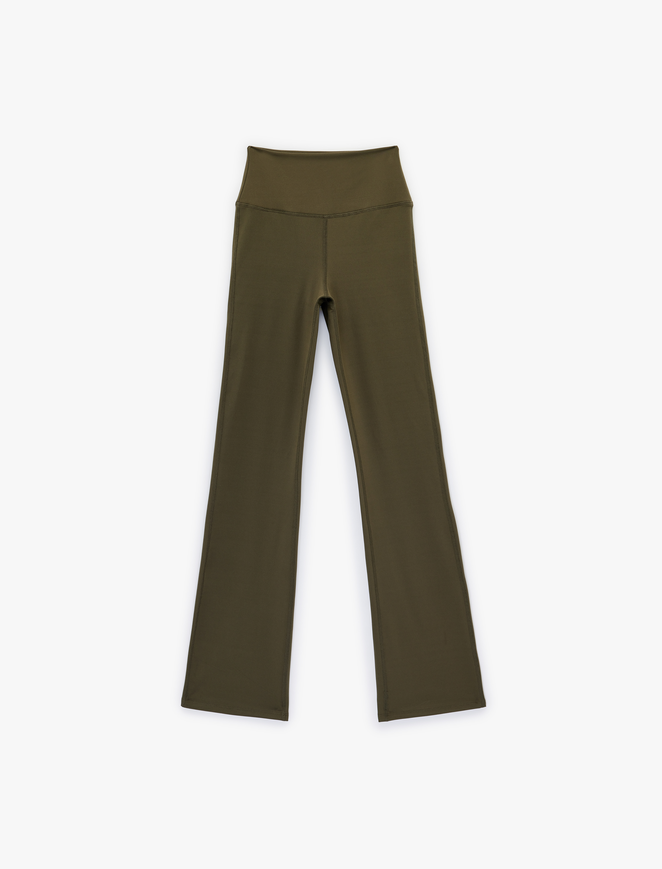   Slim Fit Yüksek Bel İspanyol Paça Spor Tayt