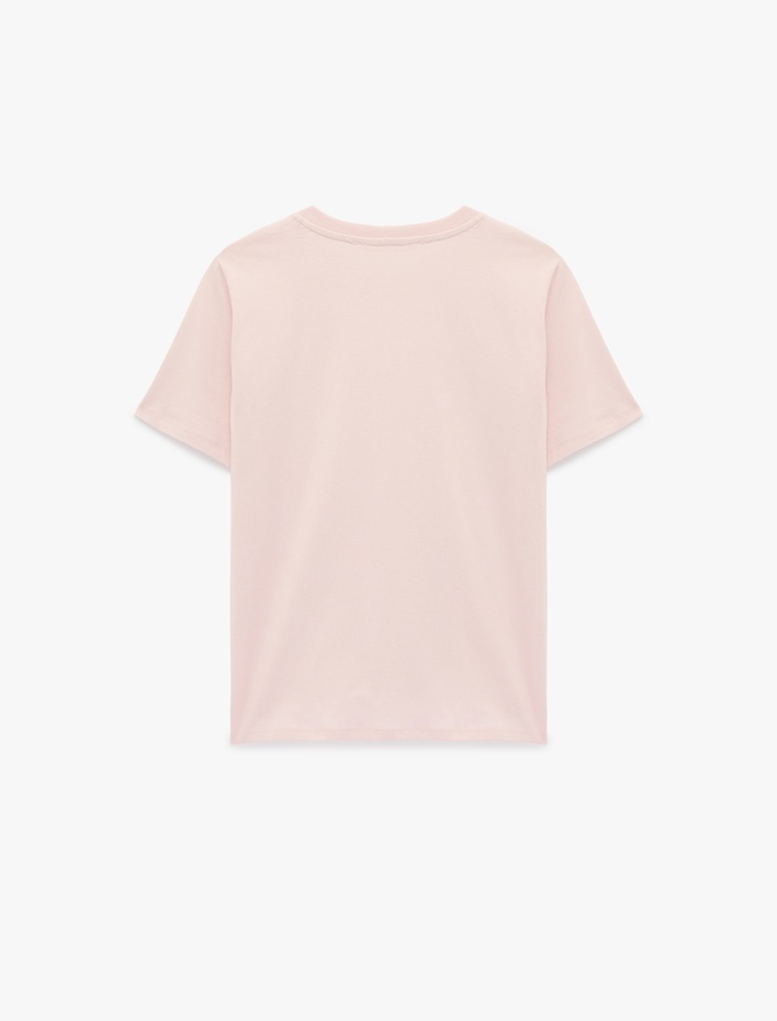  Regular Fit Kısa Kollu Baskılı Bisiklet Yaka Baskılı Tişört