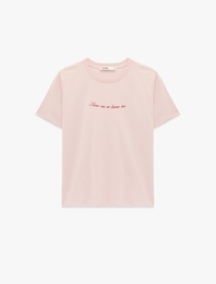 Regular Fit Kısa Kollu Baskılı Bisiklet Yaka Baskılı Tişört