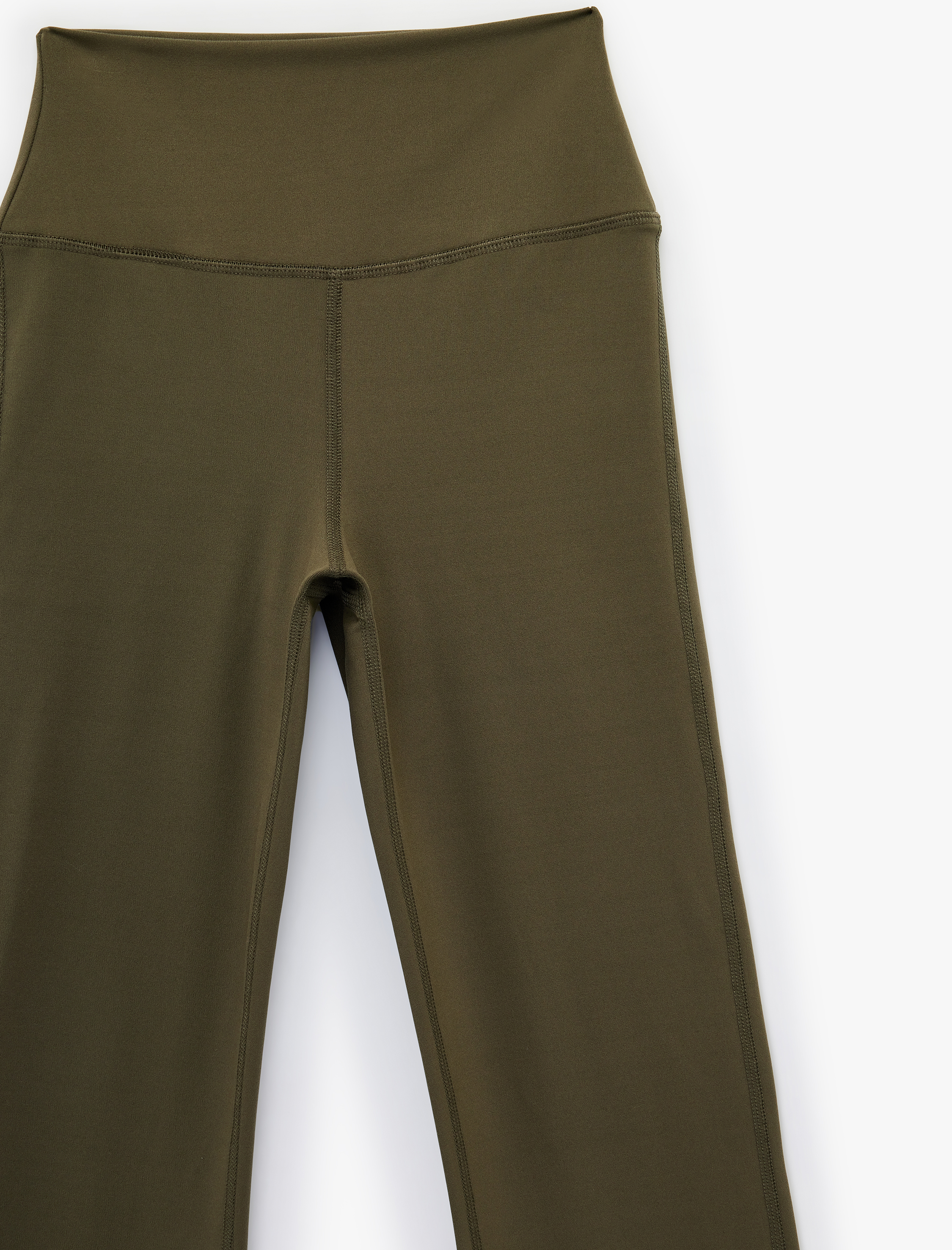   Slim Fit Yüksek Bel İspanyol Paça Spor Tayt