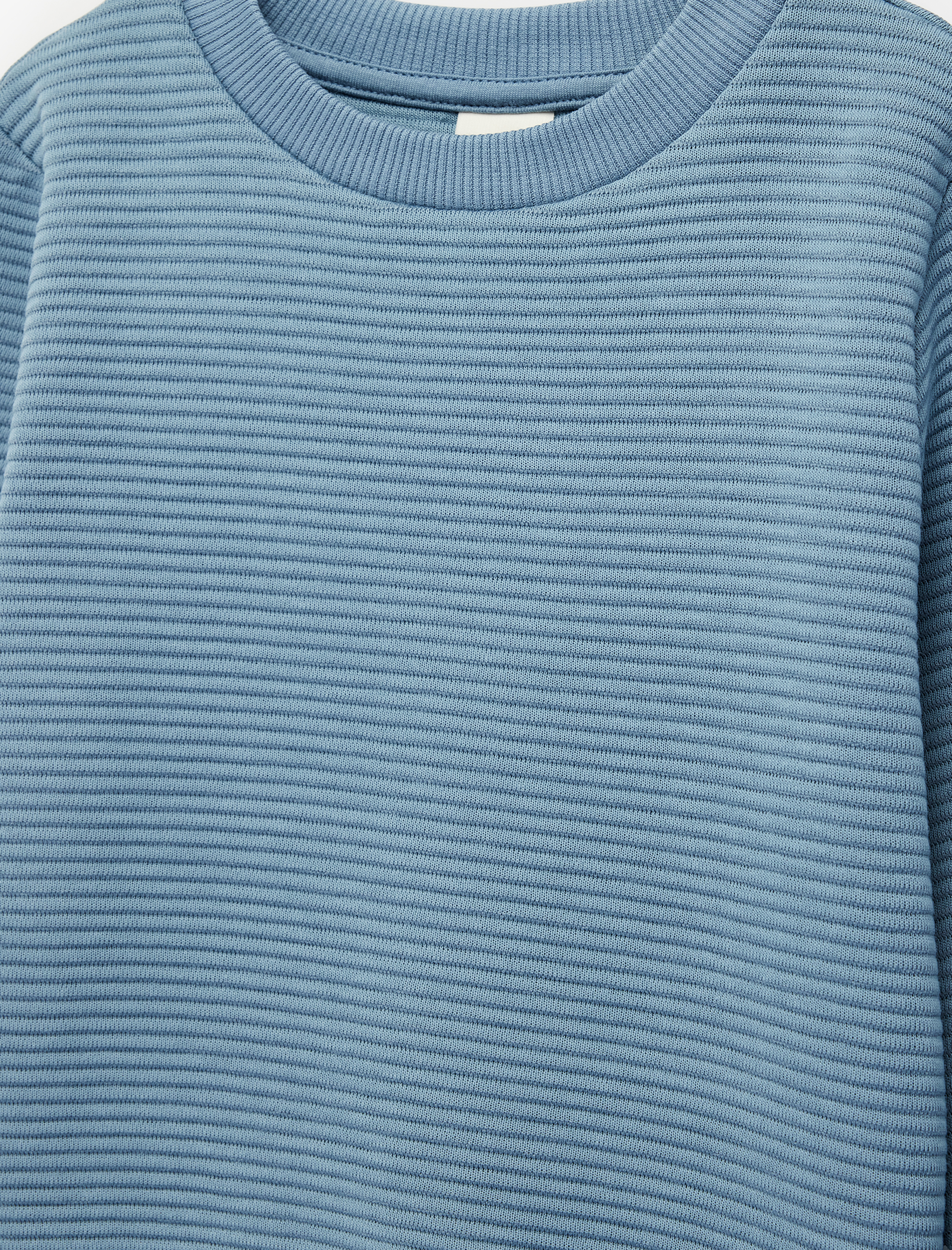  Erkek Bebek Bisiklet Yaka Dokulu Uzun Kollu Sweatshirt