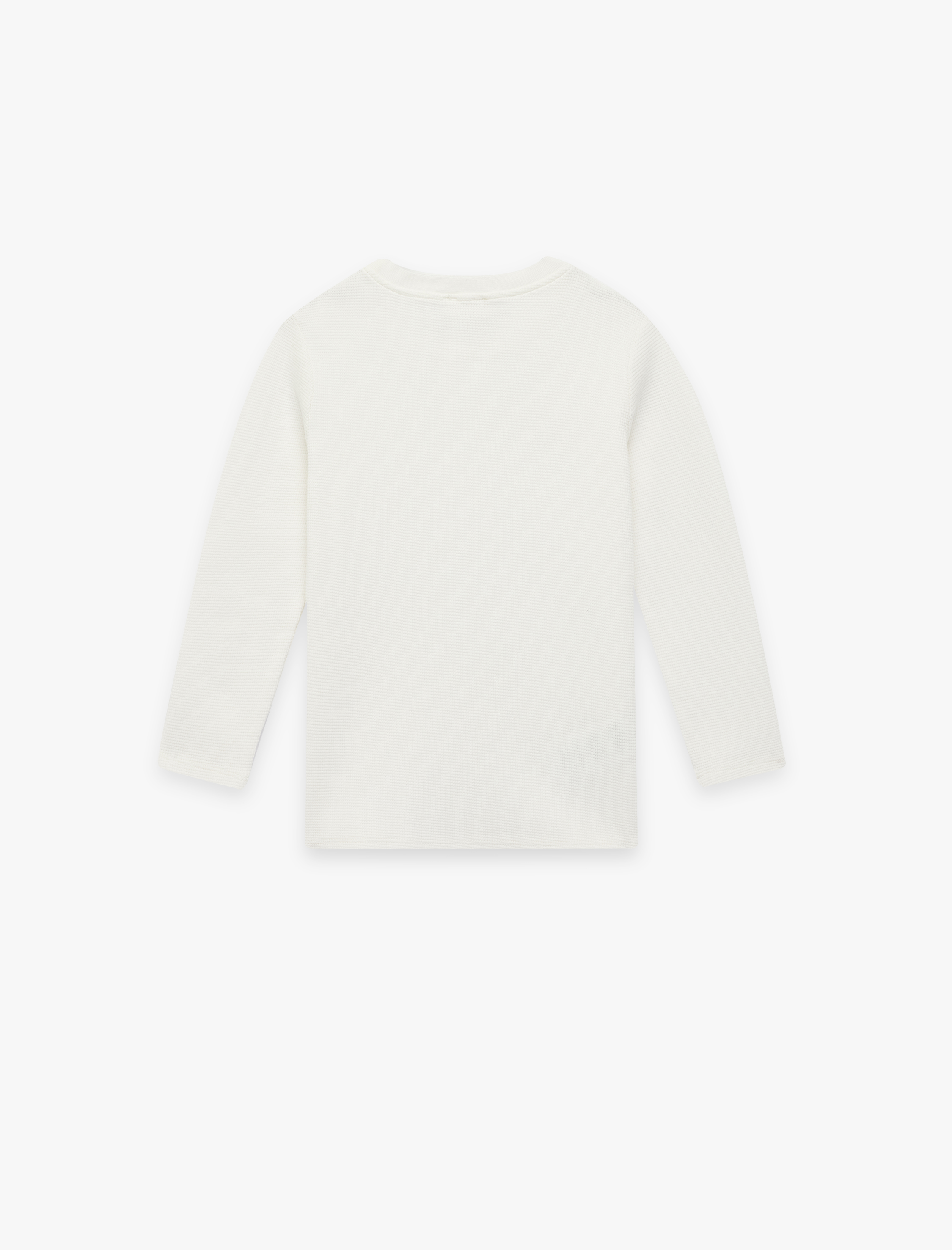  Erkek Çocuk Pamuklu Uzun Kollu Bisiklet Yaka Basic Tişört