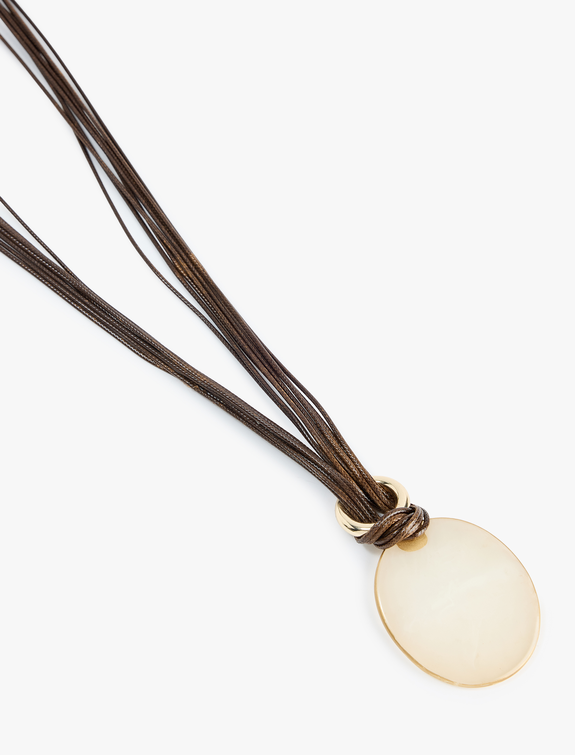  Kadın Oval Uçlu İpli Kolye
