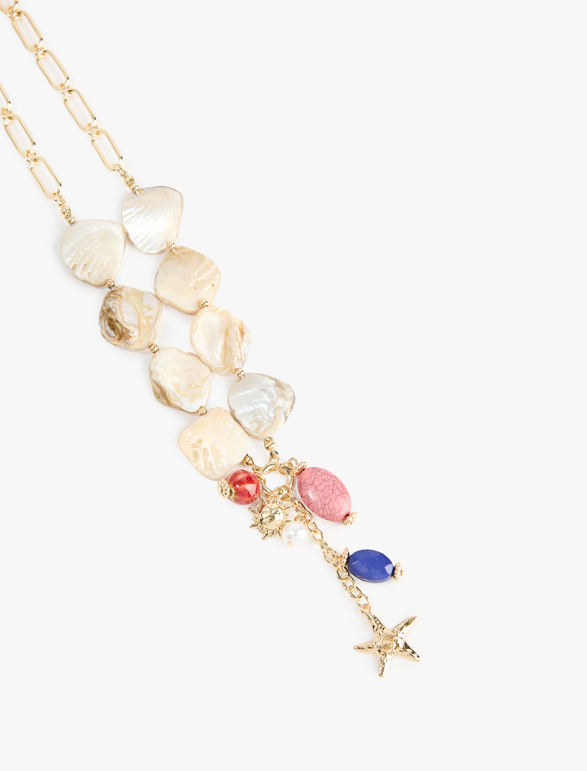  Kadın Çok Renkli Boncuklu Yıldız Charmlı Kolye