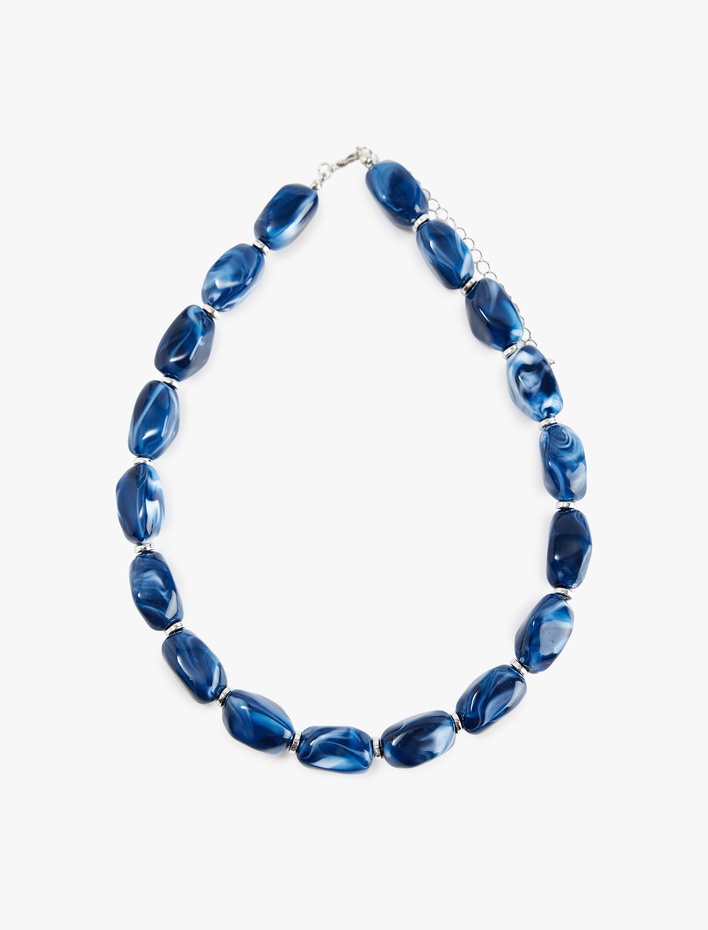 Kadın Çelik Karışımlı Boncuklu Kolye