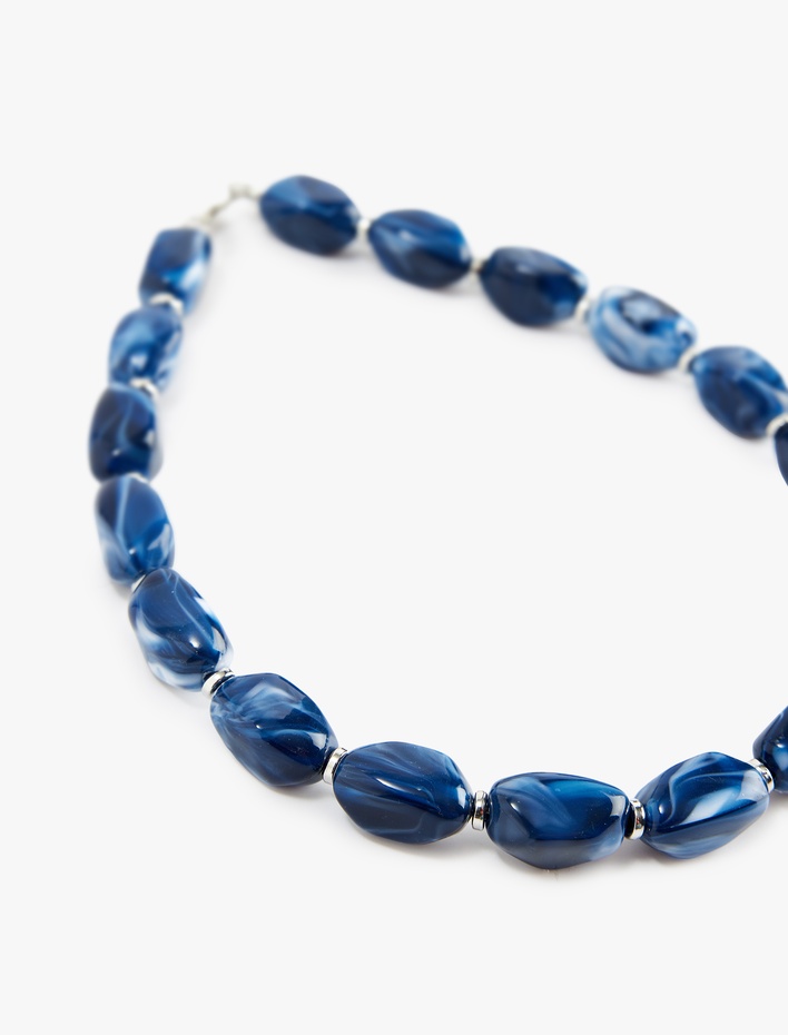 Kadın Çelik Karışımlı Boncuklu Kolye