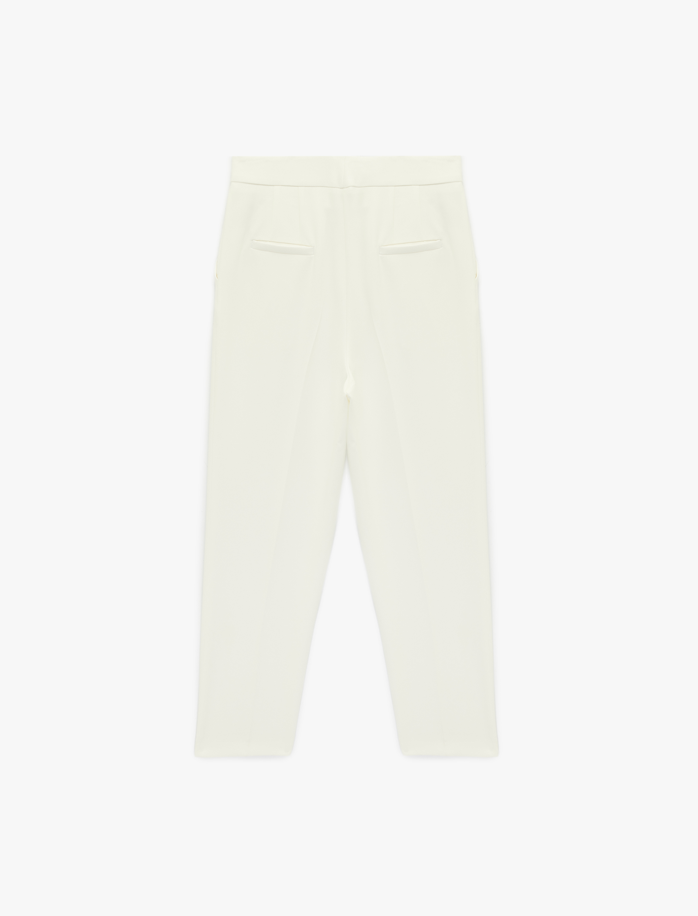   Çıtçıt Düğme Detaylı Cepli Rahat Kalıp Yüksek Bel Havuç Pantolon