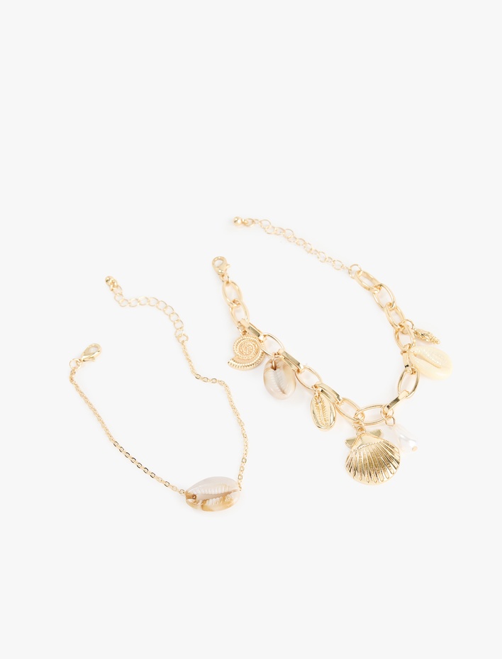 Kadın 2'li Zincir Bileklik Seti