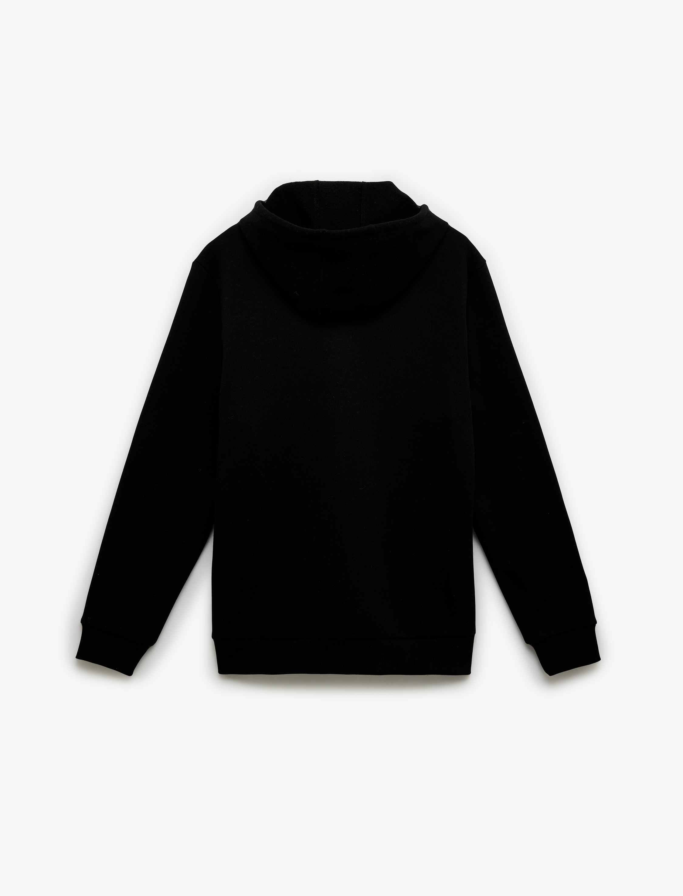   Uzun Kollu Regular Fit Cepli Fermuarlı Kumaş Detaylı Kapşonlu Ceket