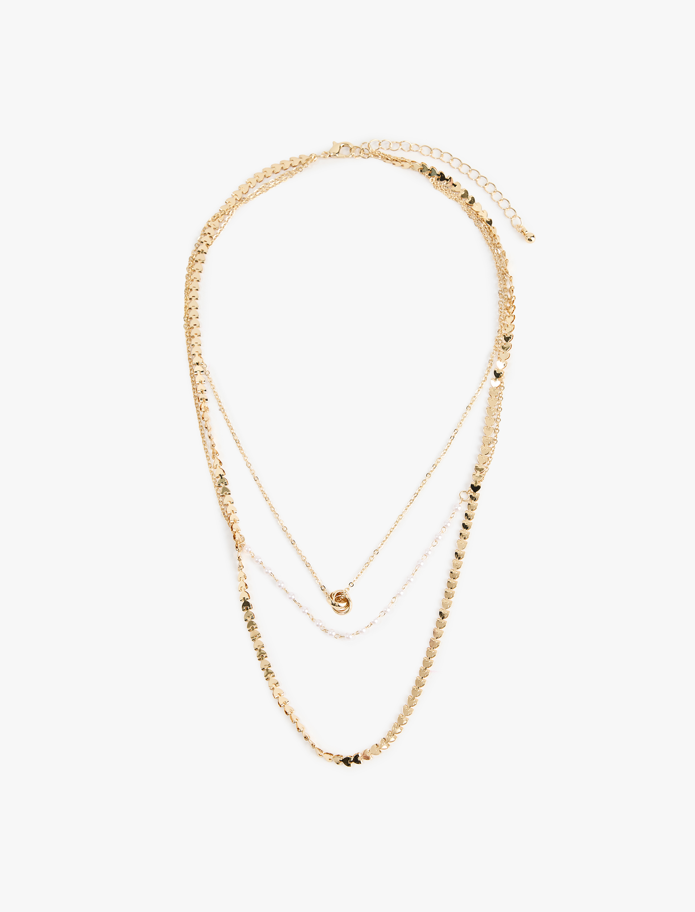  Kadın İnci Detaylı Çoklu Kolye