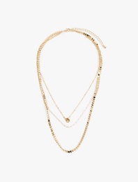 İnci Detaylı Çoklu Kolye