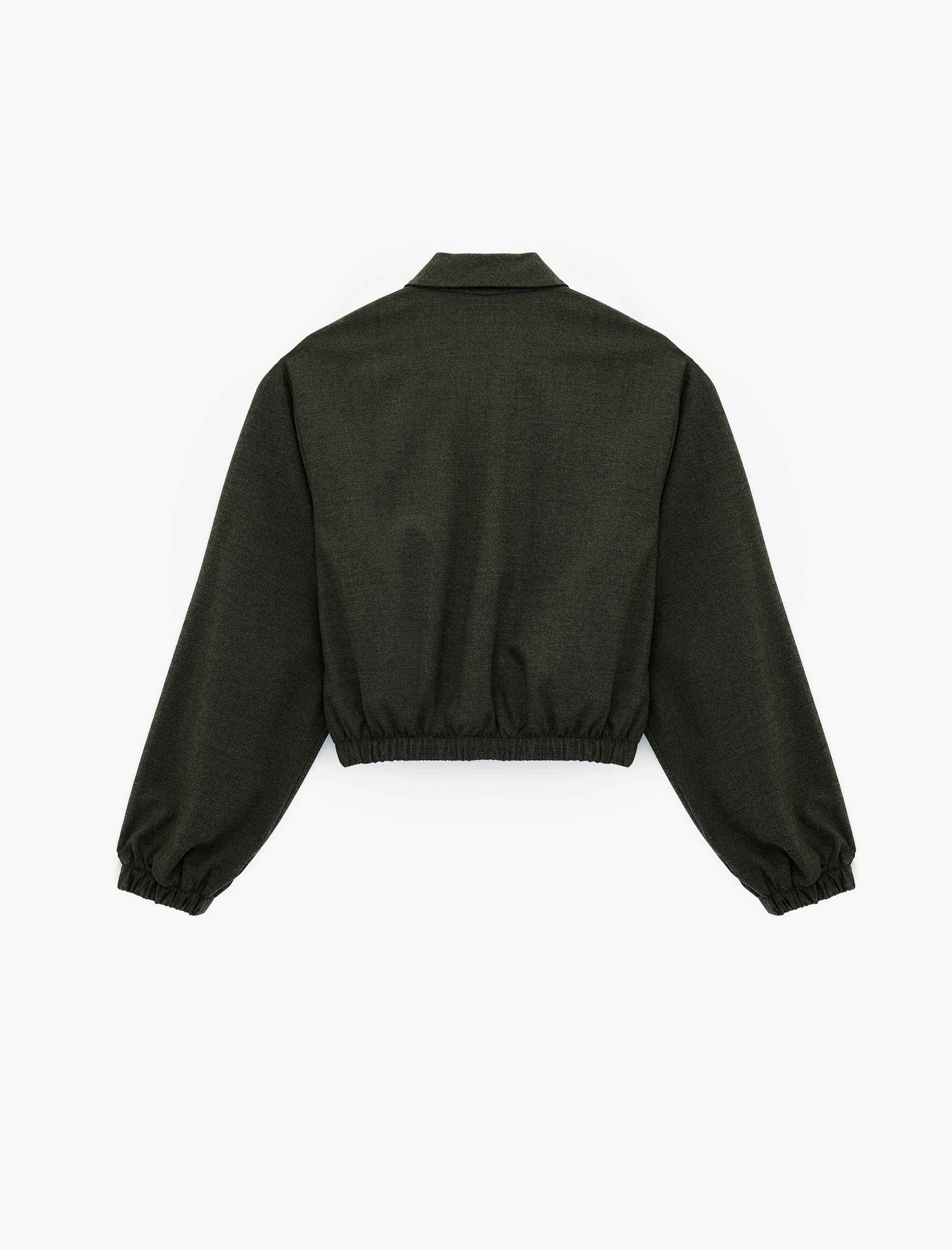   Viskon Karışımlı Regular Fit Uzun Kollu Klasik Yaka Fermuarlı Gömlek