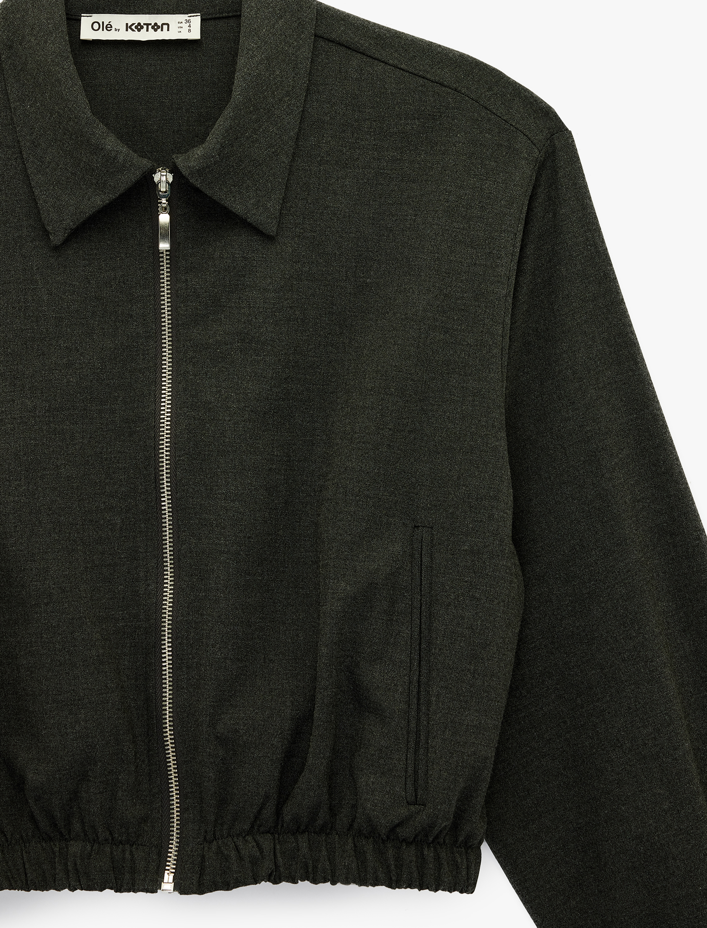   Viskon Karışımlı Regular Fit Uzun Kollu Klasik Yaka Fermuarlı Gömlek