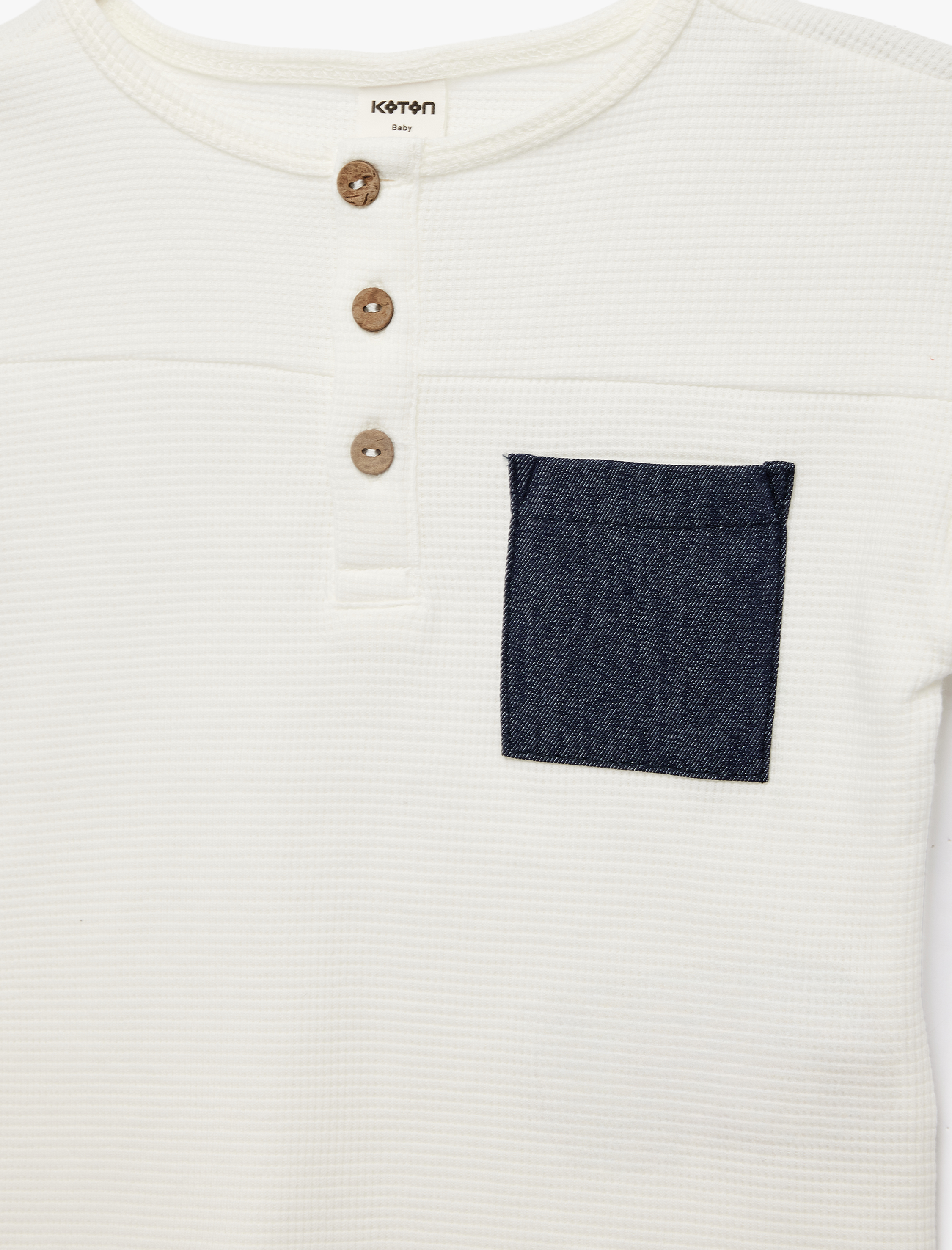  Erkek Bebek Pamuklu Düğme Detaylı Cepli Kısa Kollu Bisiklet Yaka Tişört