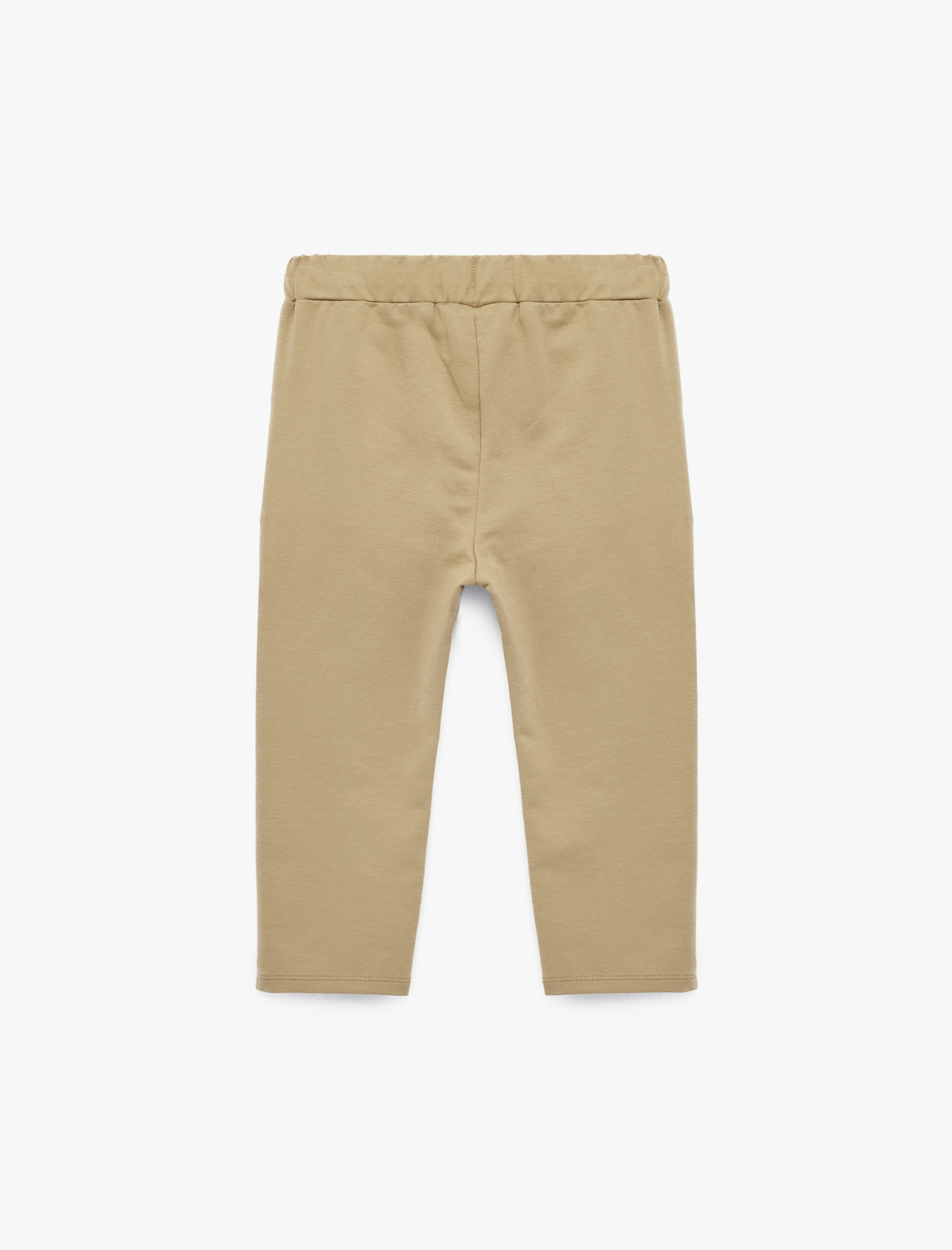  Erkek Bebek Beli Ayarlanabilir Lastikli Düğmeli Pamuklu Eşofman Altı