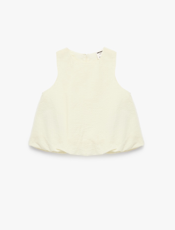 Kız Bebek Pamuklu Bisiklet Yaka Kolsuz Bluz