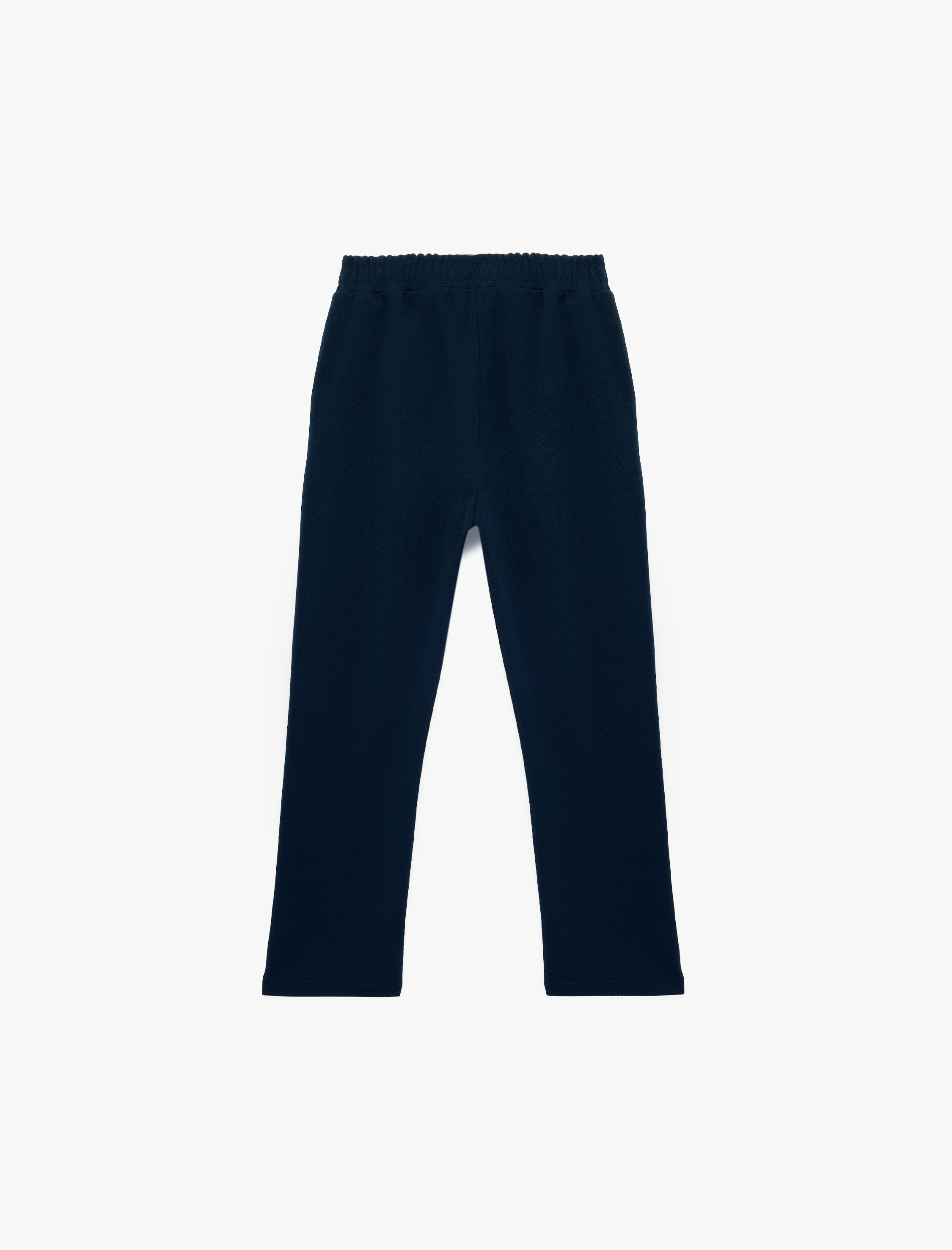  Kız Çocuk Beli Bağcıklı Cep Detaylı Basic Havuç Kesim Pantolon