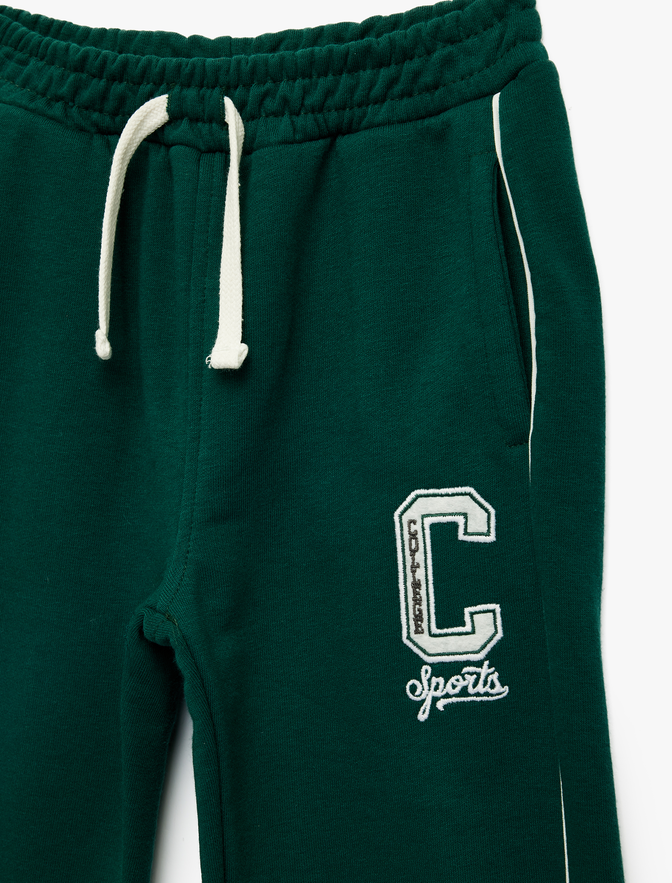  Erkek Bebek Baskılı Beli Bağlamalı Cep Detaylı Oversize Eşofman Altı