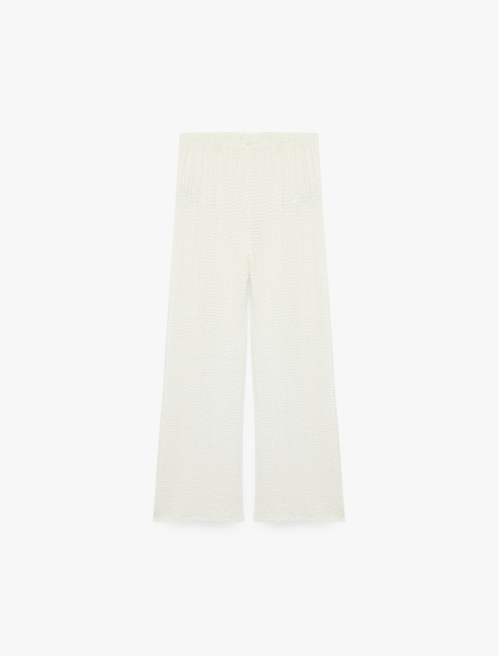 Kız Çocuk Viskon Karışımlı Geniş Paça Pantolon