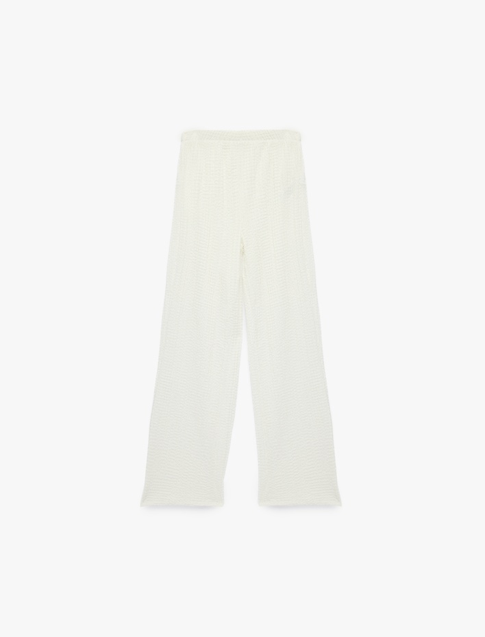 Kız Çocuk Viskon Karışımlı Geniş Paça Pantolon