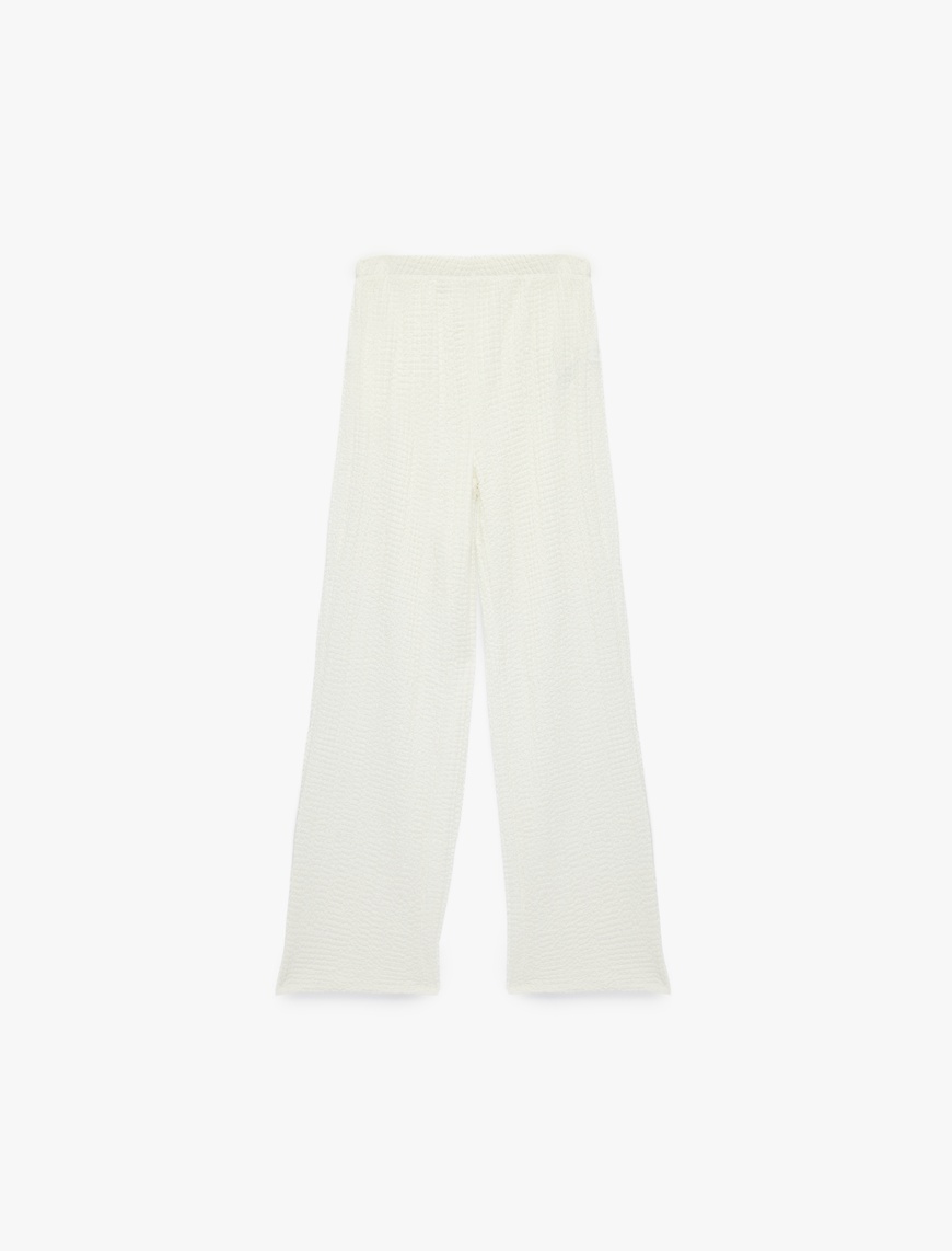 Koton Viskon Karışımlı Geniş Paça Pantolon