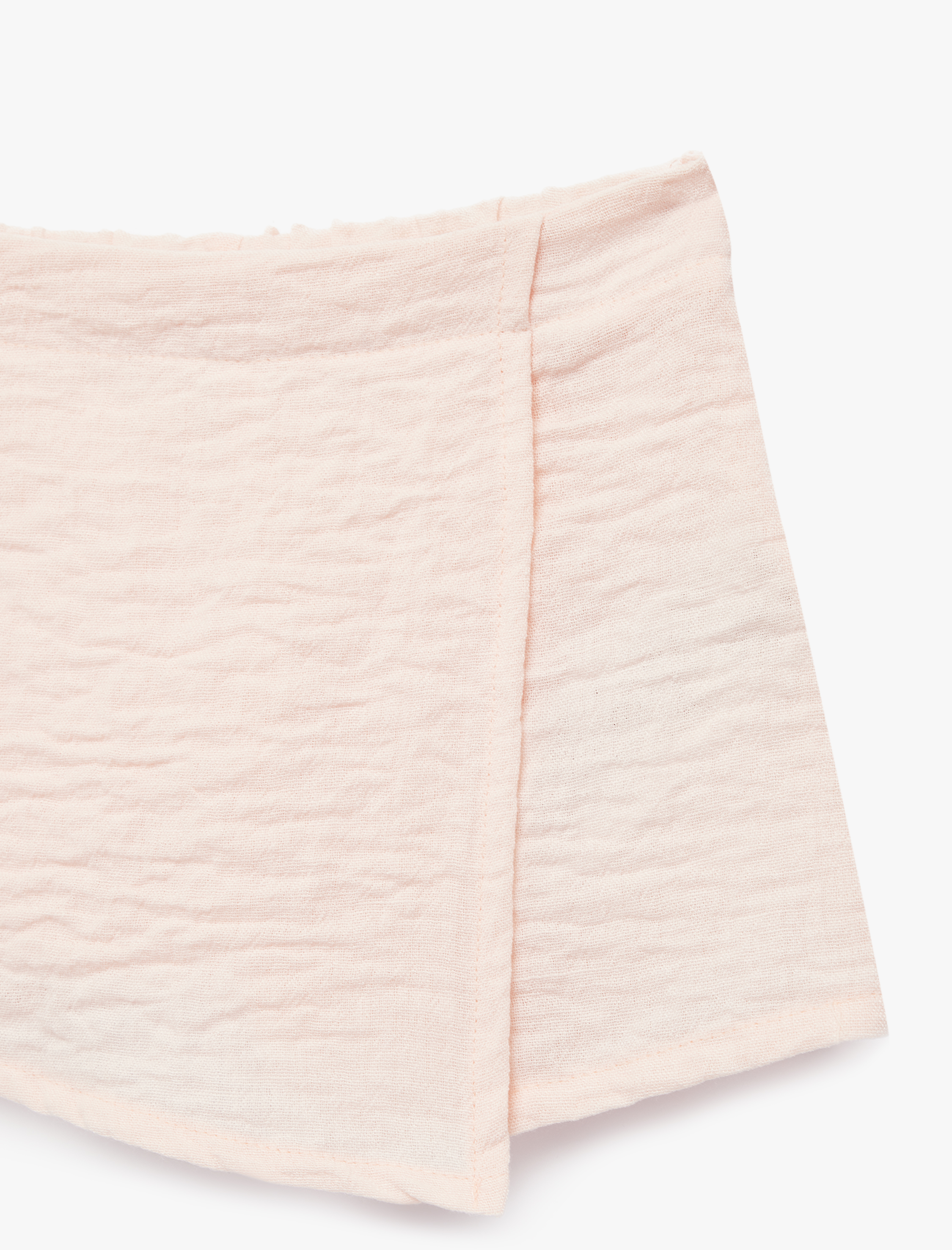  Kız Bebek Beli Lastikli Dokulu Kruvaze Şort Etek