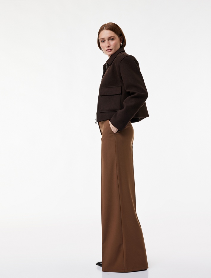  Koton X Melis Ağazat - Cepli Geniş Paça Kemerli Pantolon