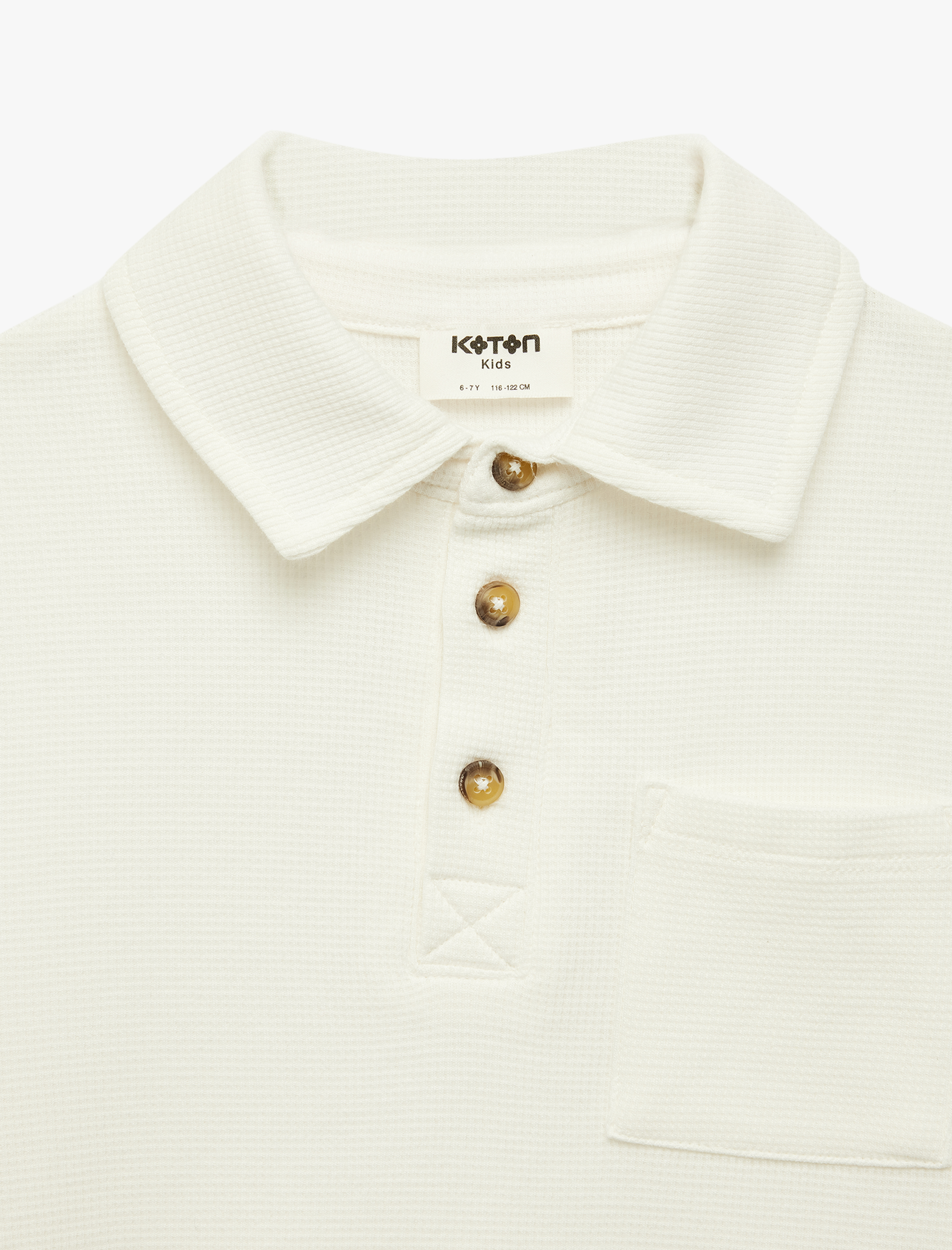  Erkek Çocuk Pamuklu Düğme Detaylı Kısa Kollu Basic Polo Yaka Tişört