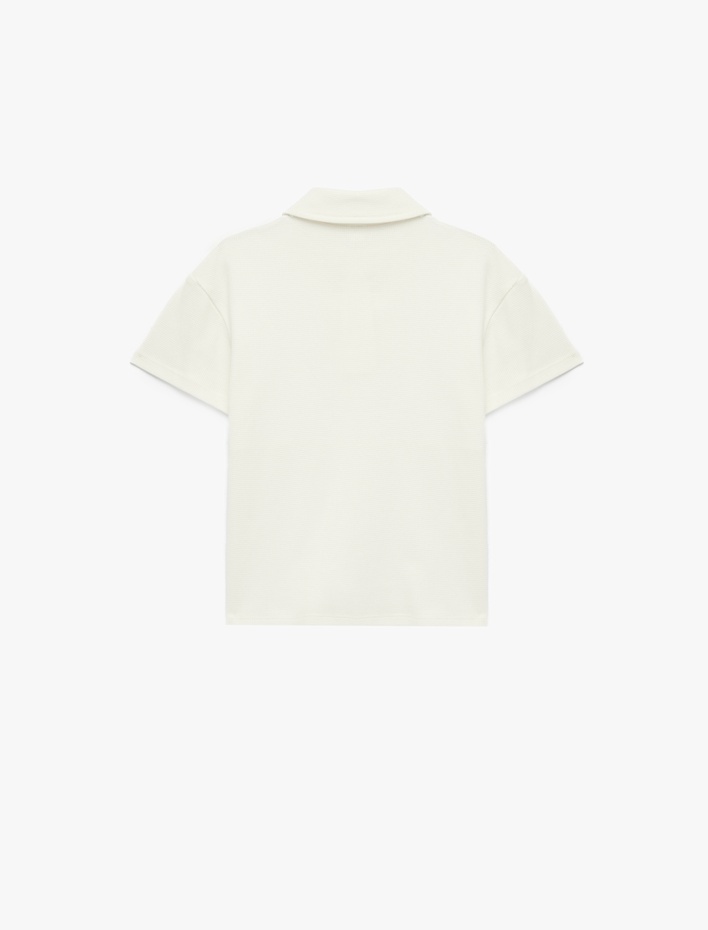 Erkek Çocuk Pamuklu Düğme Detaylı Kısa Kollu Basic Polo Yaka Tişört