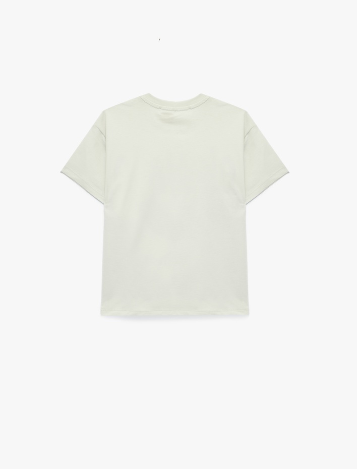 Erkek Çocuk Stitch Baskılı Kısa Kollu Bisiklet Yaka Pamuklu Oversize Lisanslı Tişört