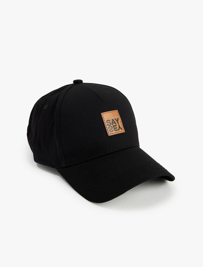 Erkek Pamuklu Etiket Detaylı Kep Şapka