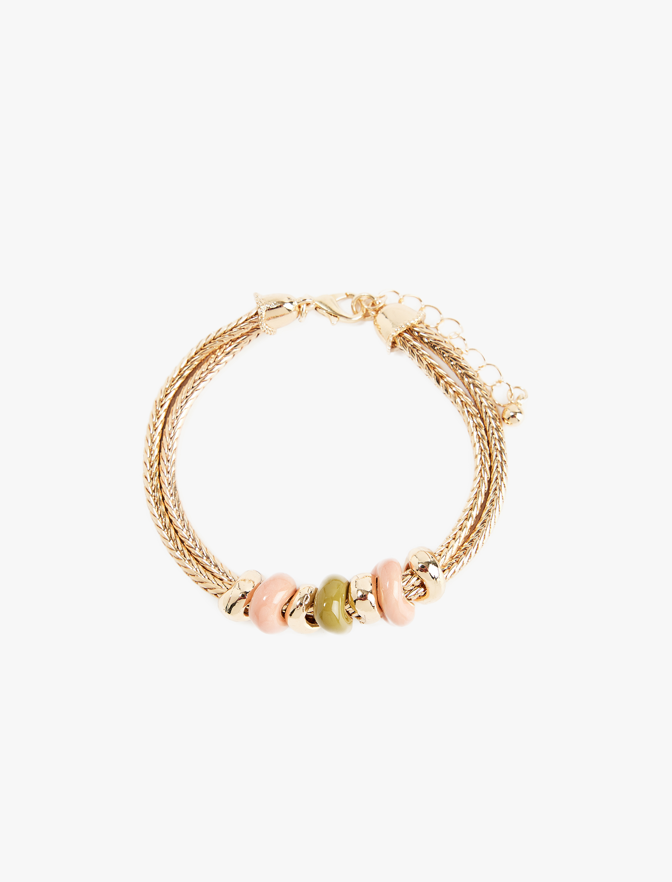  Kadın Taş Detaylı Zincir Bileklik