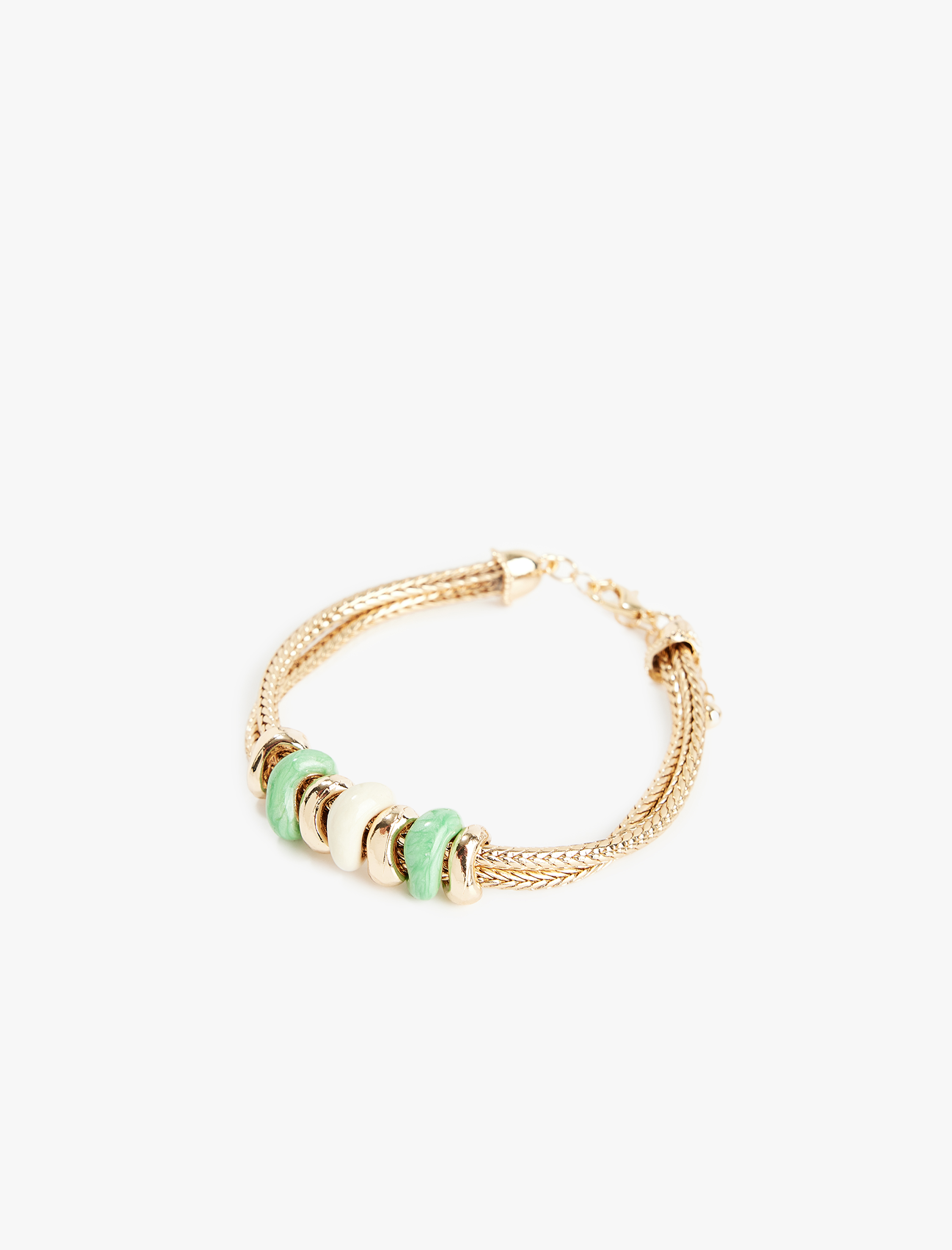  Kadın Taş Detaylı Zincir Bileklik