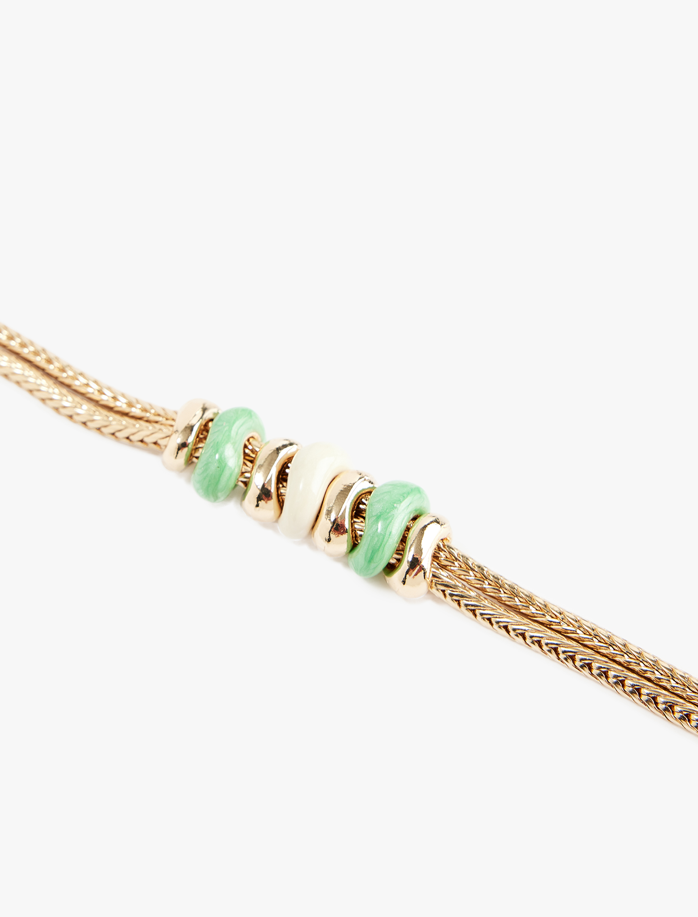  Kadın Taş Detaylı Zincir Bileklik