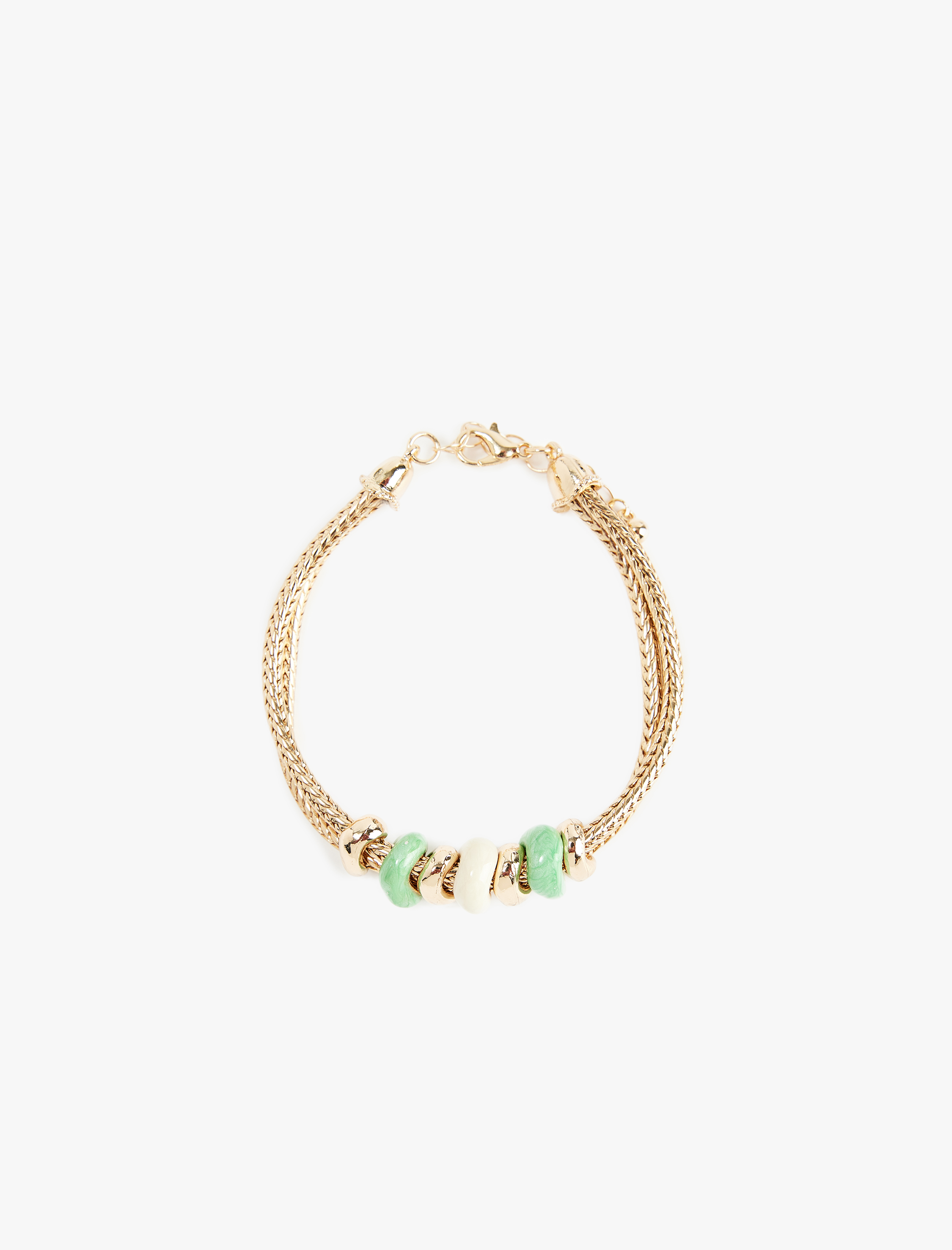  Kadın Taş Detaylı Zincir Bileklik