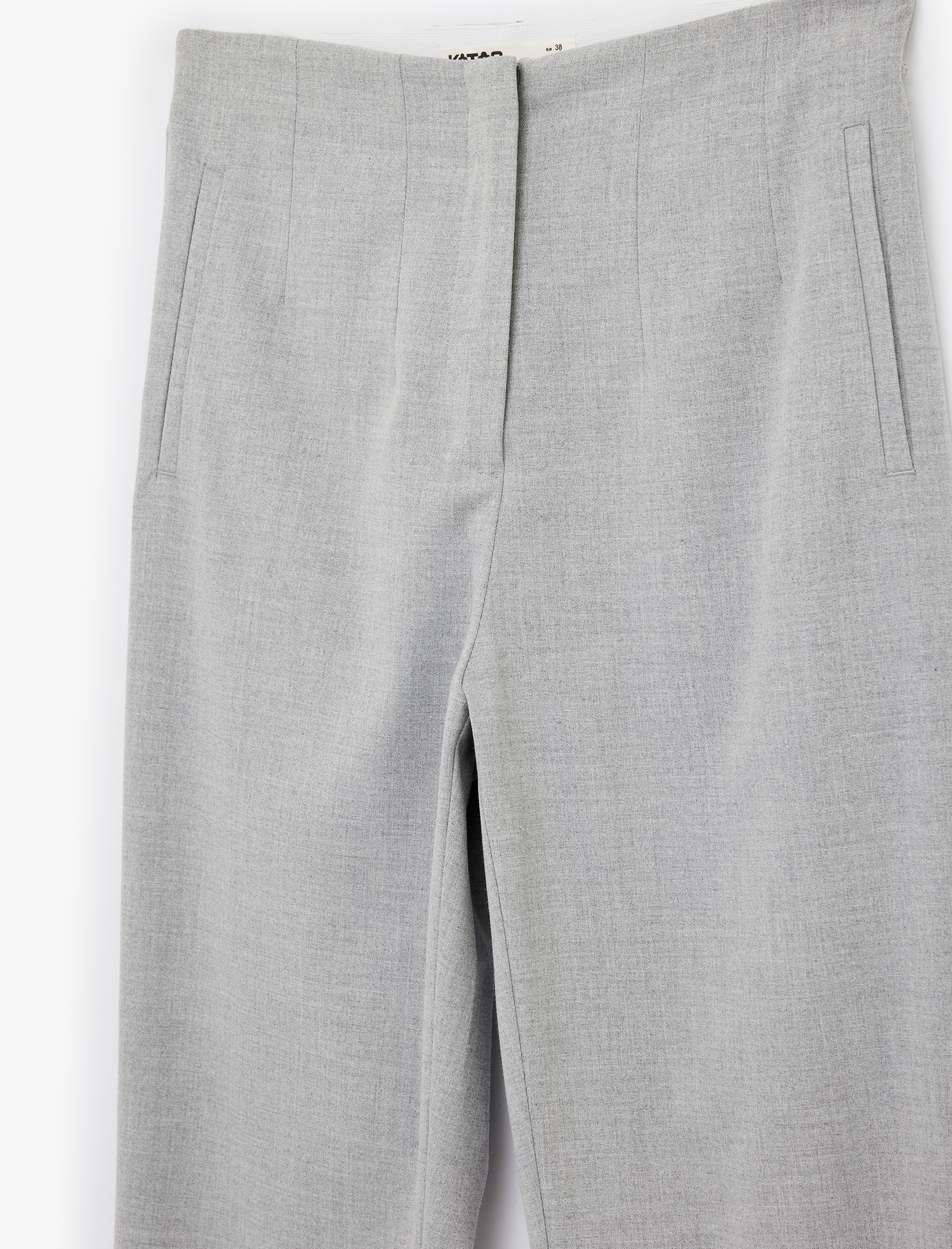   Yüksek Bel Cepli Slim Fit Viskon Karışımlı Cigarette Pantolon