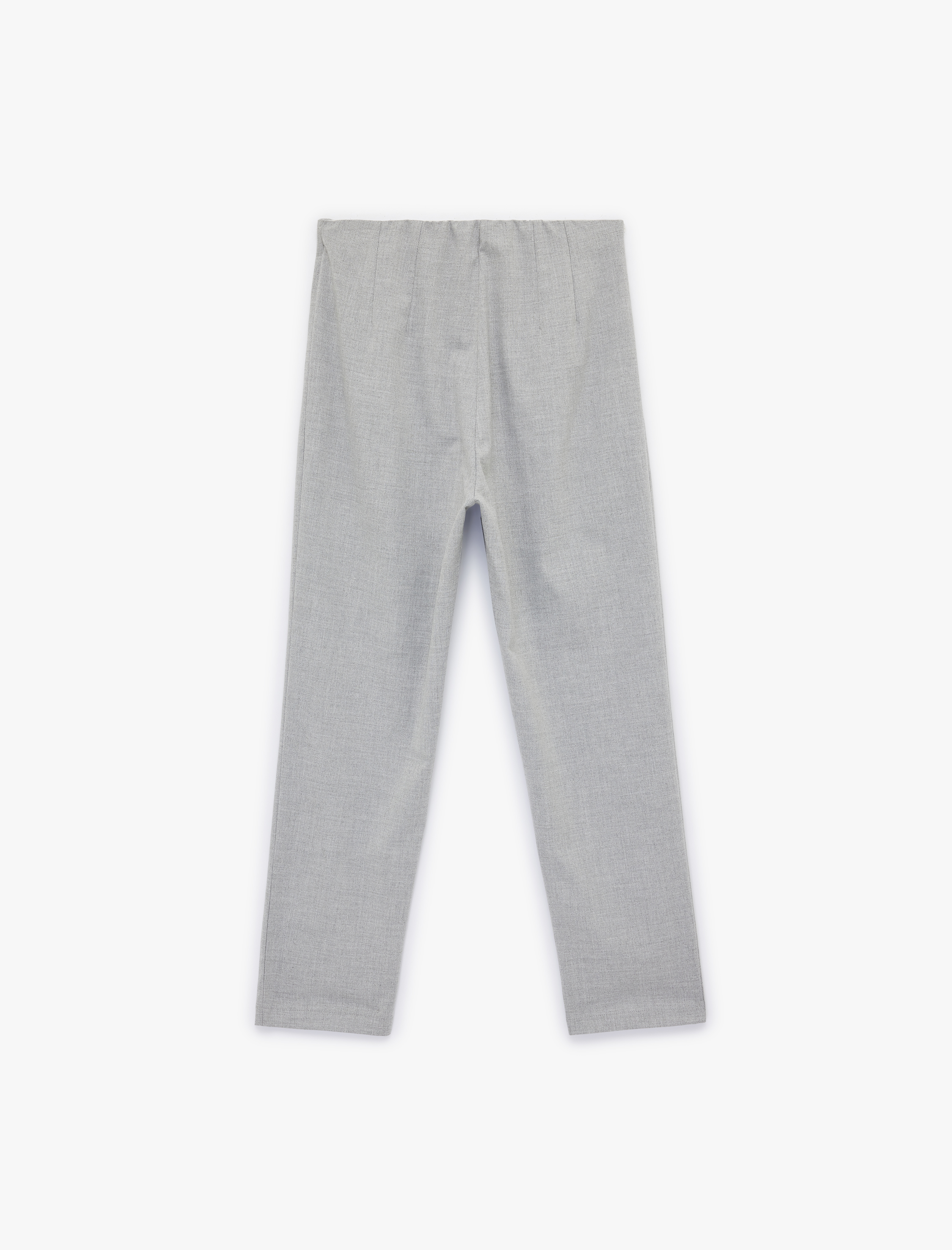   Yüksek Bel Cepli Slim Fit Viskon Karışımlı Cigarette Pantolon