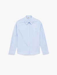 Regular Fit Uzun Kollu Düğmeli Klasik Yaka Gömlek