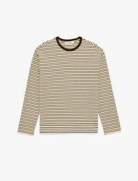 Basic Uzun Kollu Bisiklet Yaka Oversize Tişört