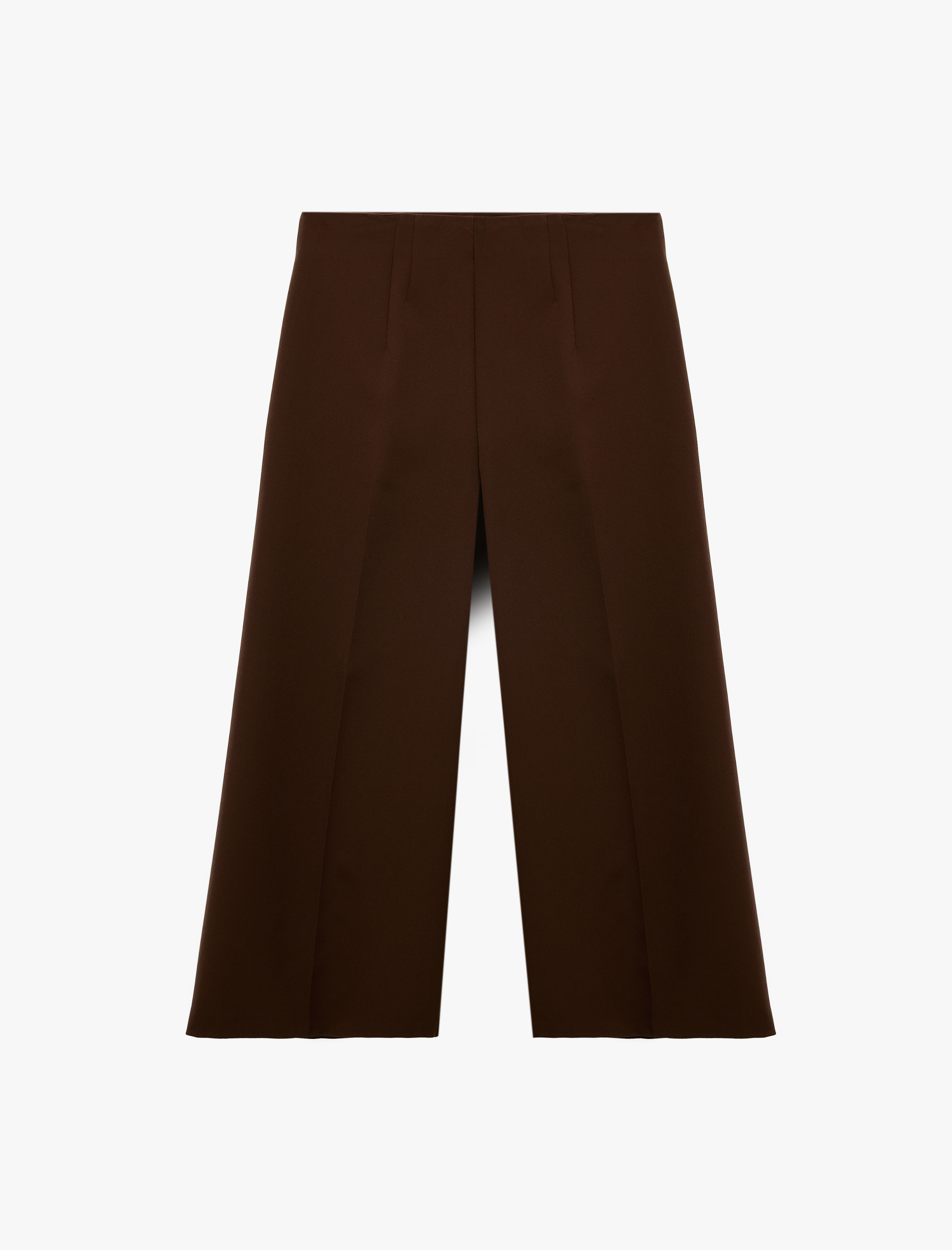   Normal Bel Bilek Boy Culotte Fit Geniş Paça Kumaş Pantolon