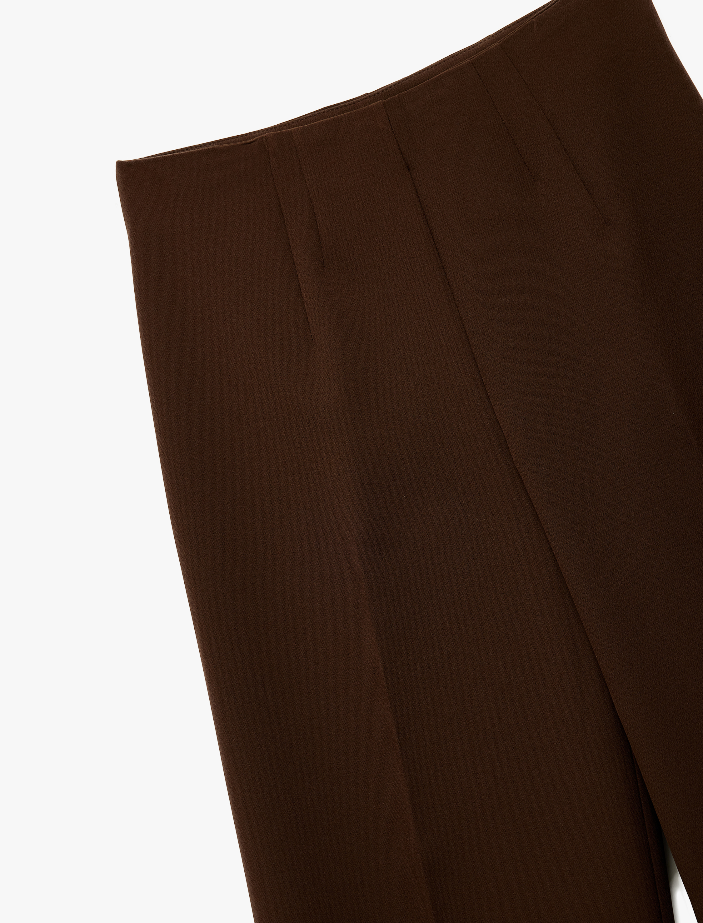   Normal Bel Bilek Boy Culotte Fit Geniş Paça Kumaş Pantolon