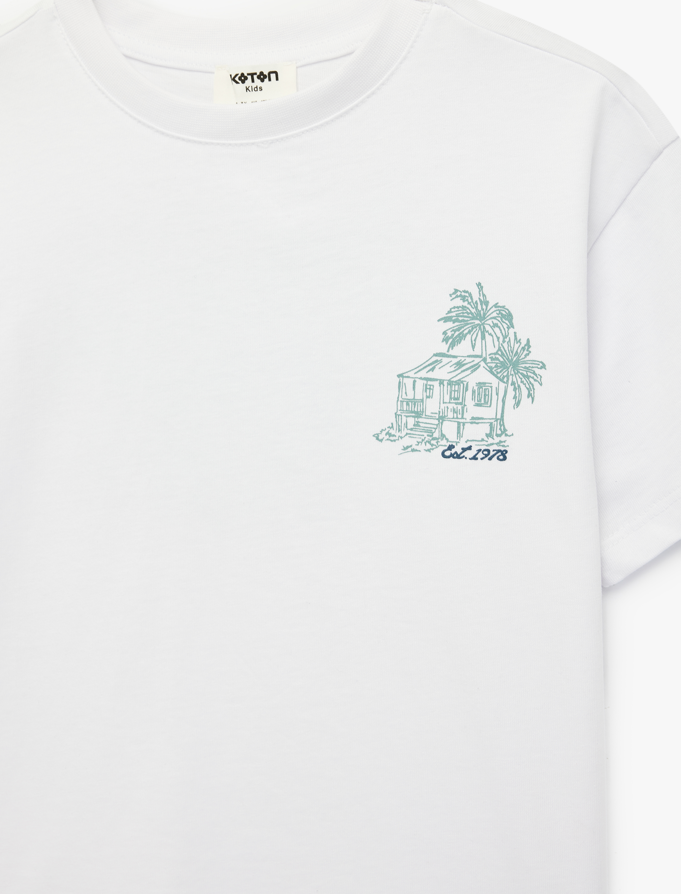  Erkek Çocuk Pamuklu Bisiklet Yaka Kısa Kollu Baskılı Tişört