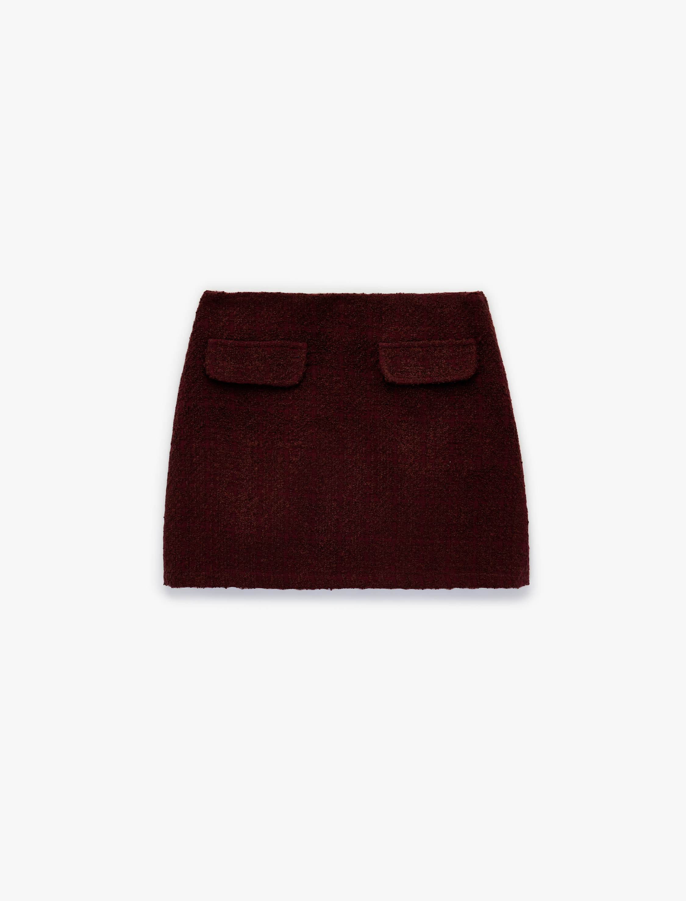   Yüksek Bel Cep Detaylı A Kesim Mini Etek